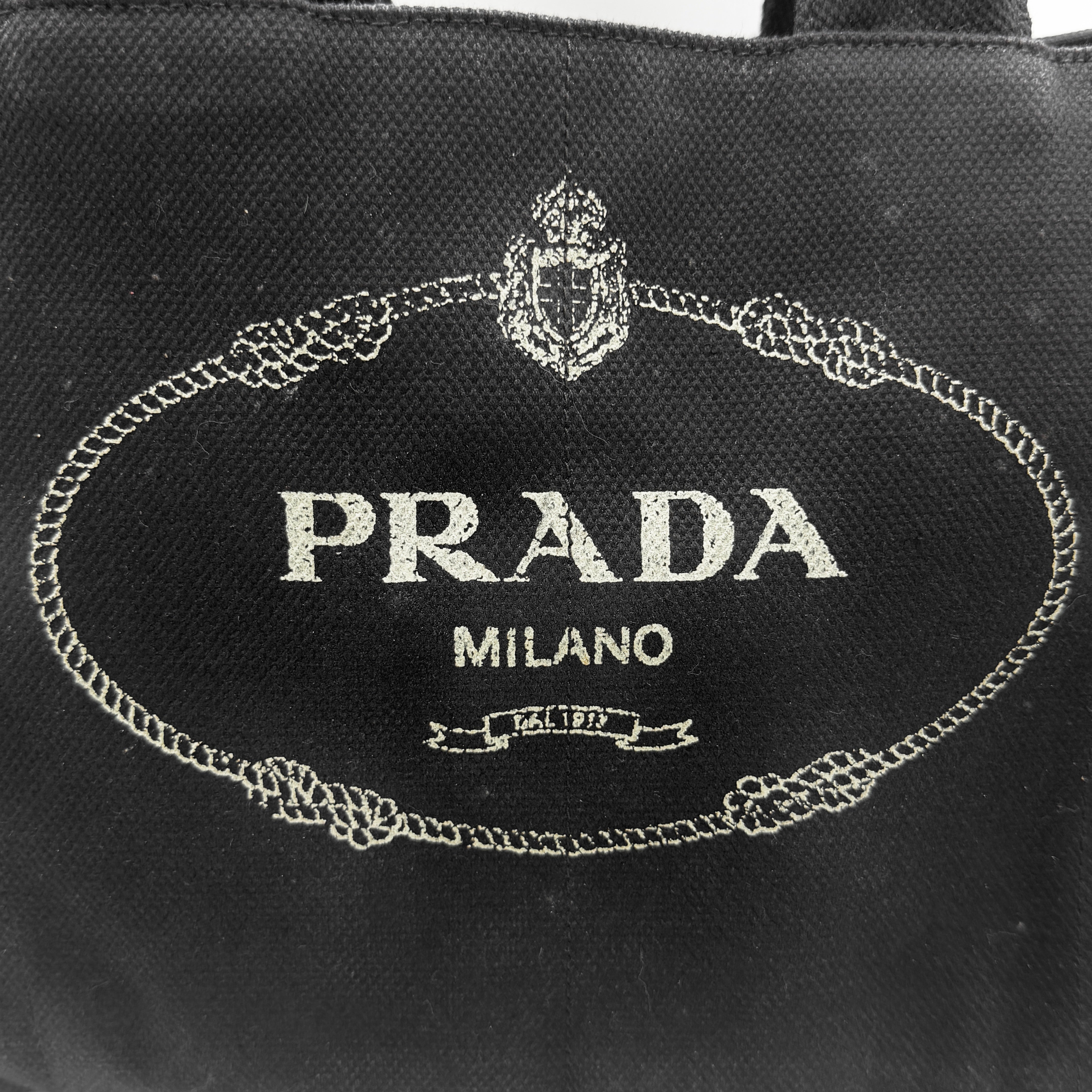 Prada Canapa Tote Bag Black