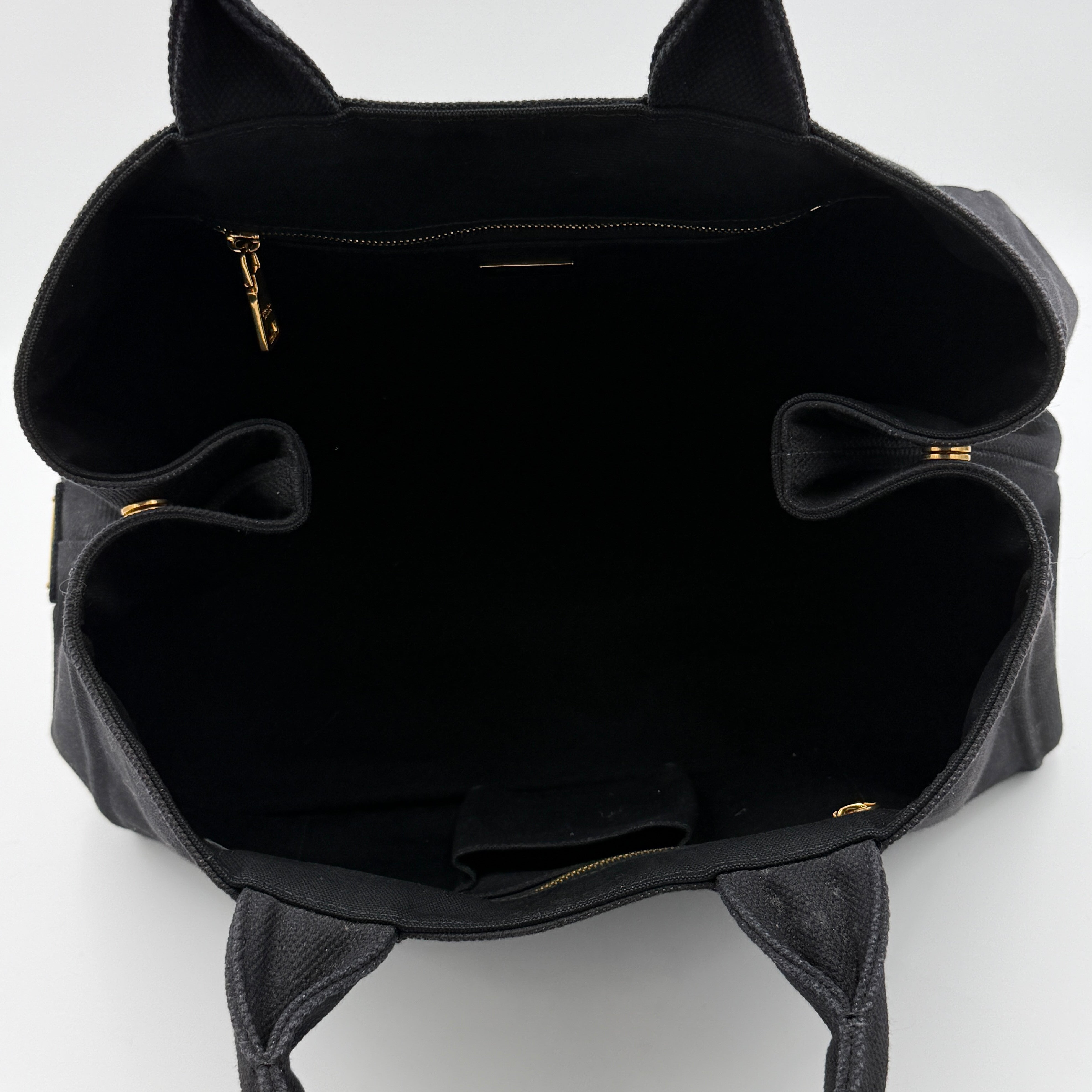 Prada Canapa Tote Bag Black