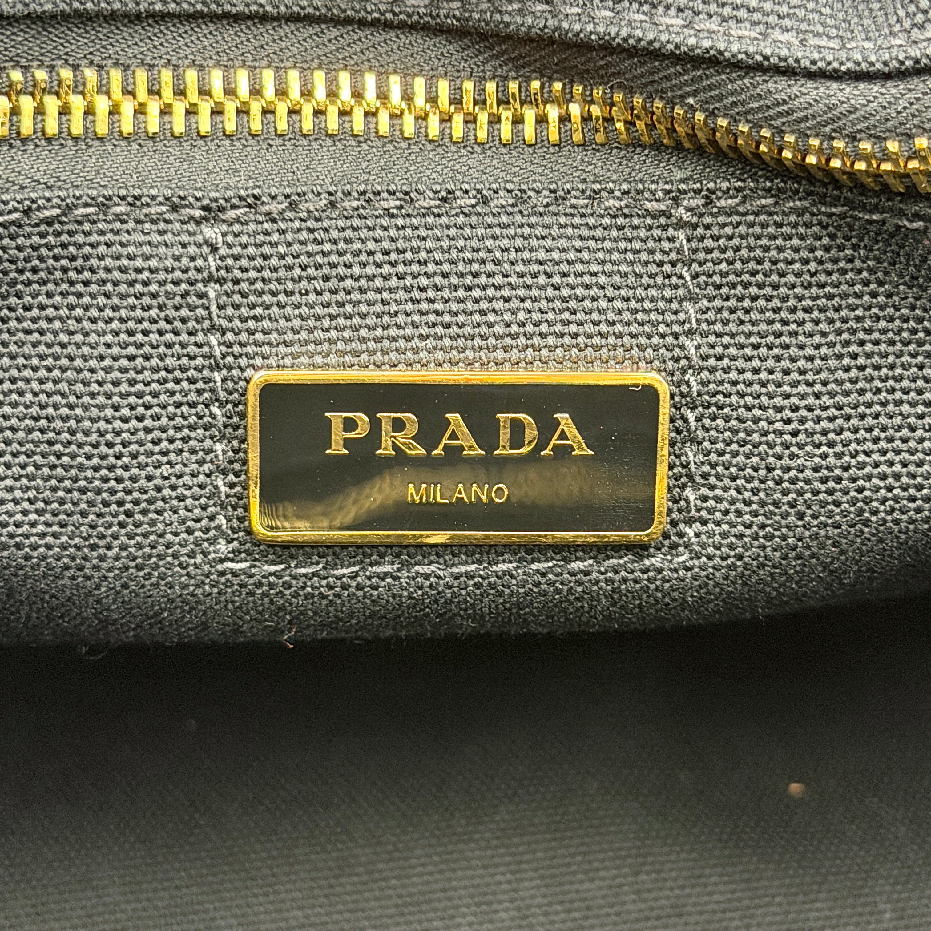 Prada Canapa Tote Bag Black