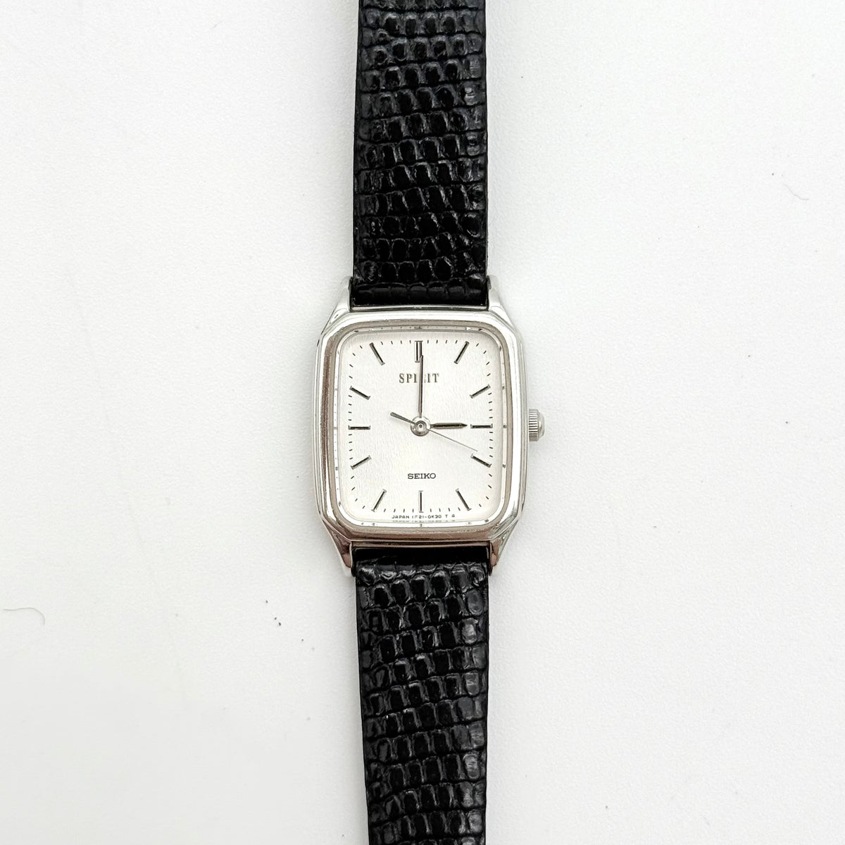 Seiko Spirit Quartz 1F21-5B20 Tank Watch Silver