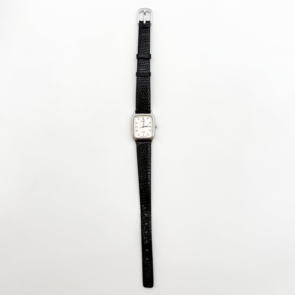 Seiko Spirit Quartz 1F21-5B20 Tank Watch Silver