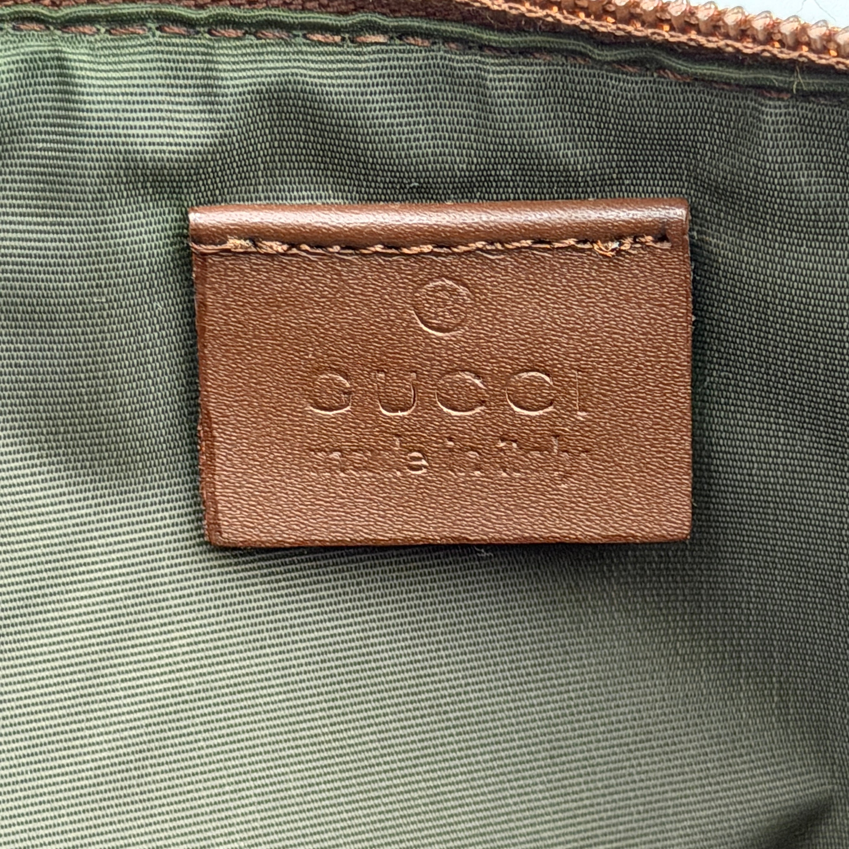 Gucci GG Monogram Pochette Boat Shoulder Bag Beige