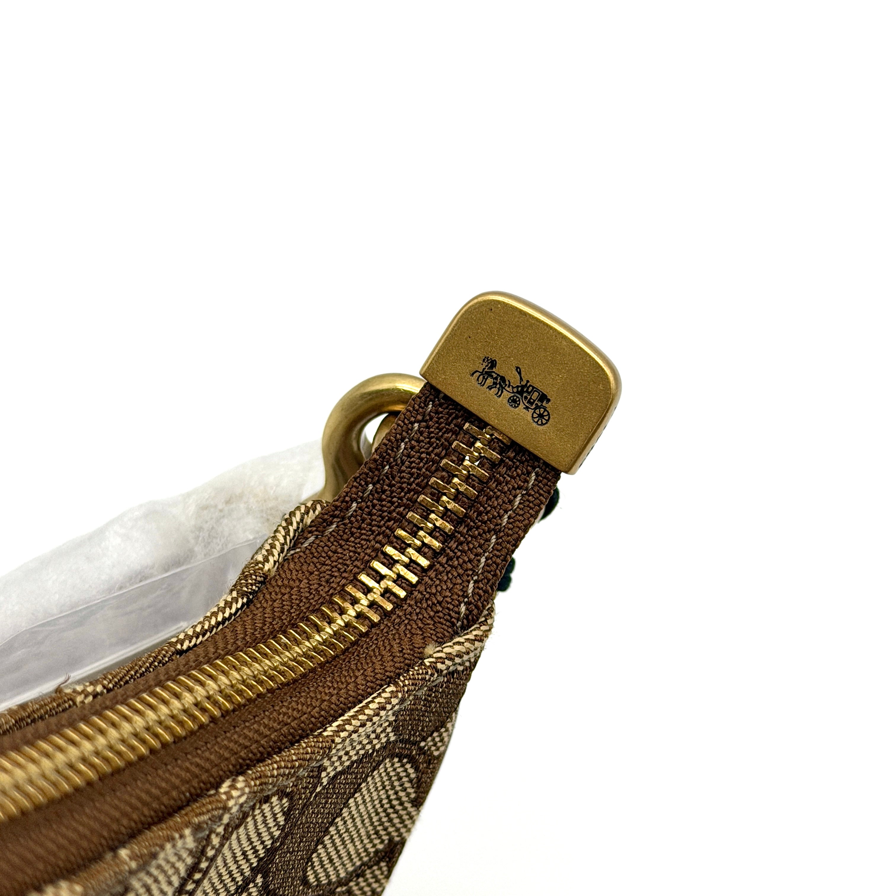 Disney x Coach 2Way Signature Teri Shoulder Bag Beige