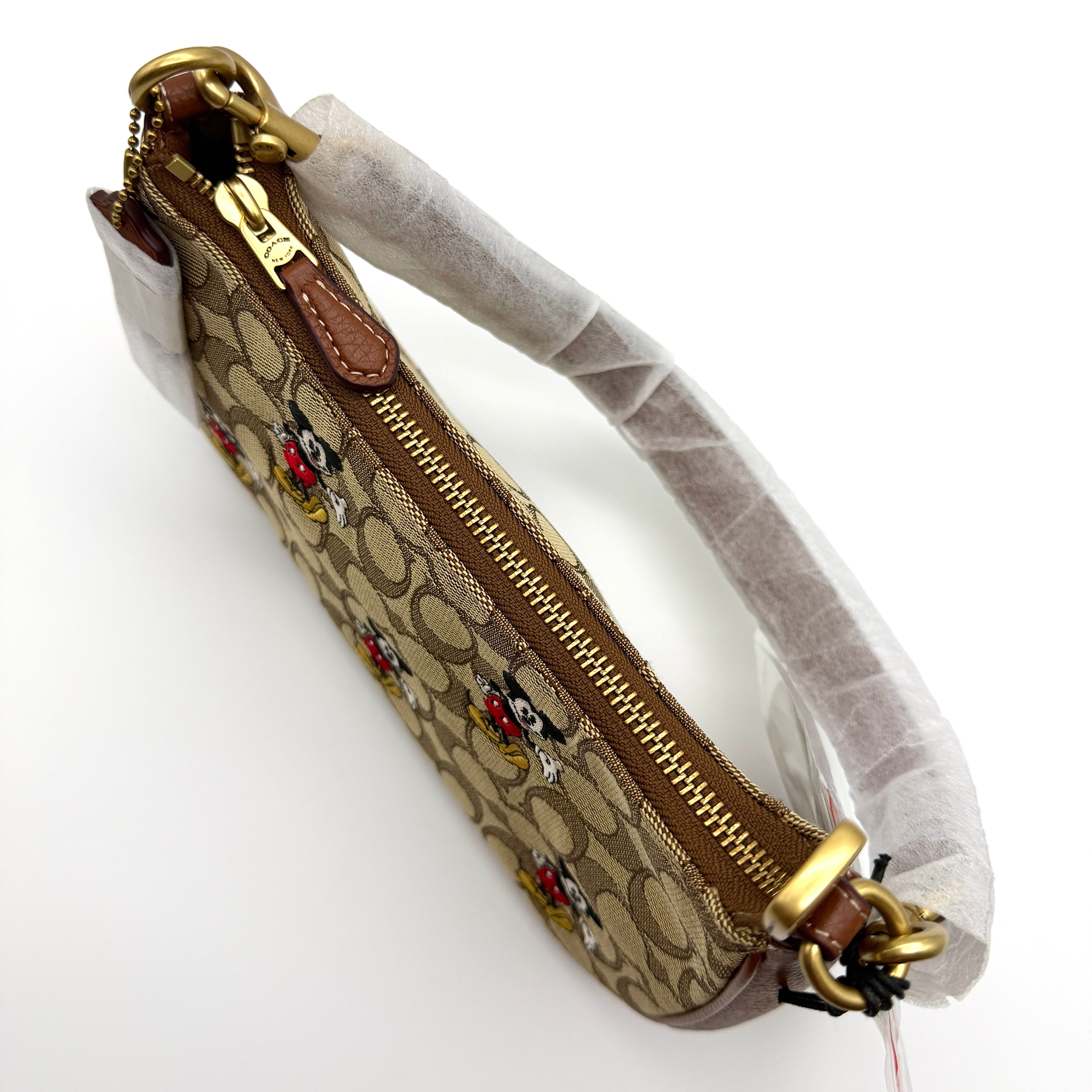 Disney x Coach 2Way Signature Teri Shoulder Bag Beige