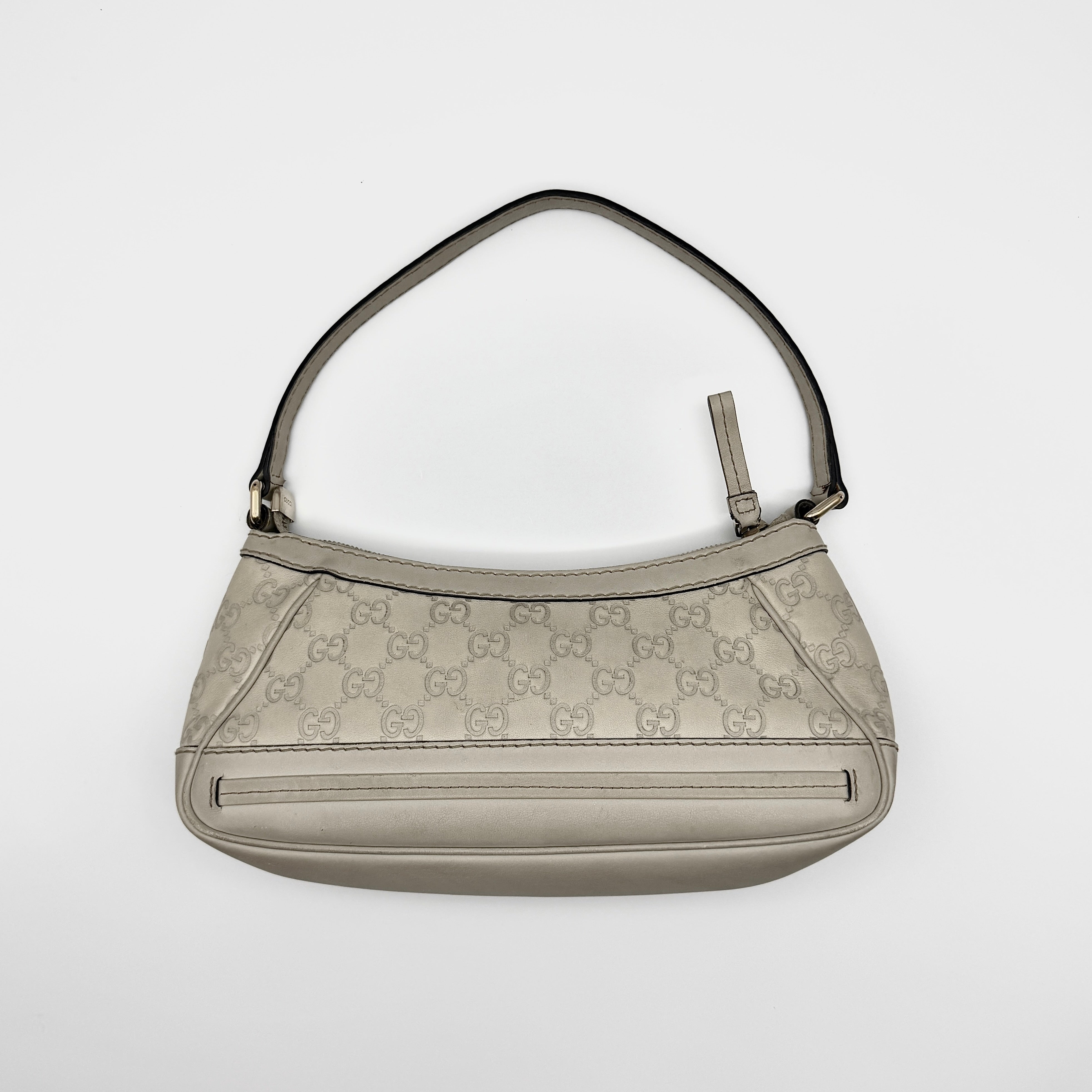Gucci Guccissima Mayfair Ribbon Shoulder Bag Ivory