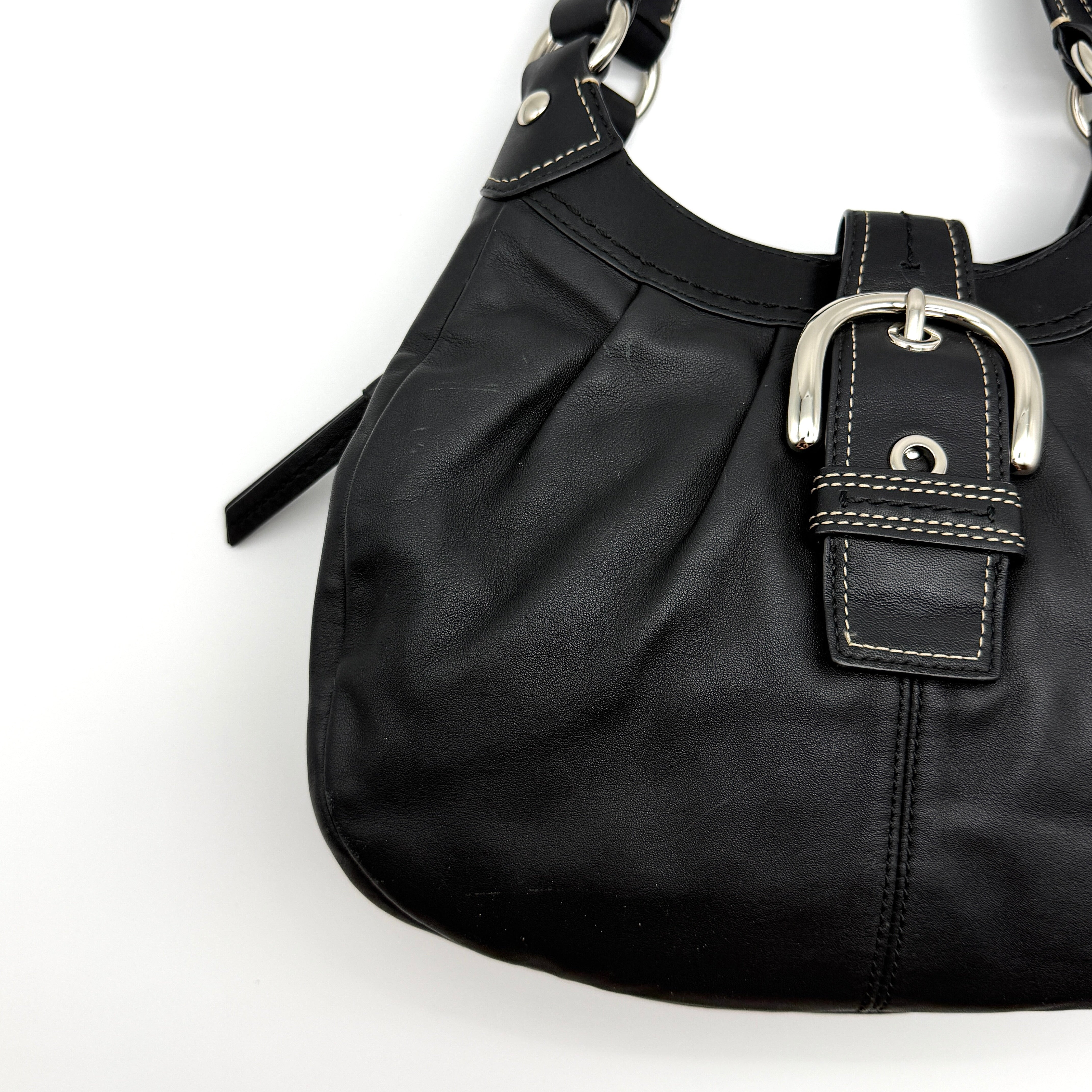 Coach Y2K Soho Lynn Hobo Shoulder Bag Black