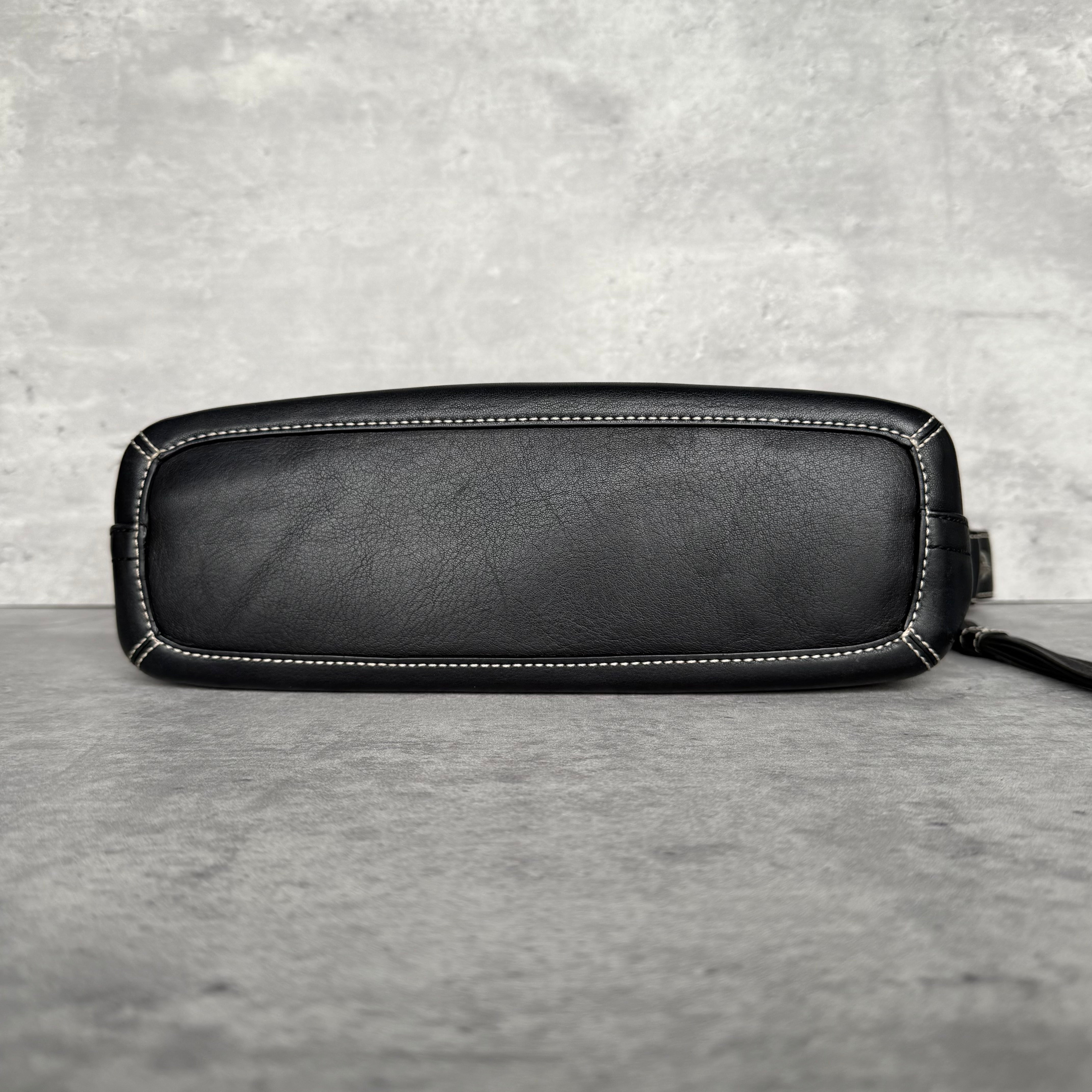 Coach Signature East West Shoulder Bag Black