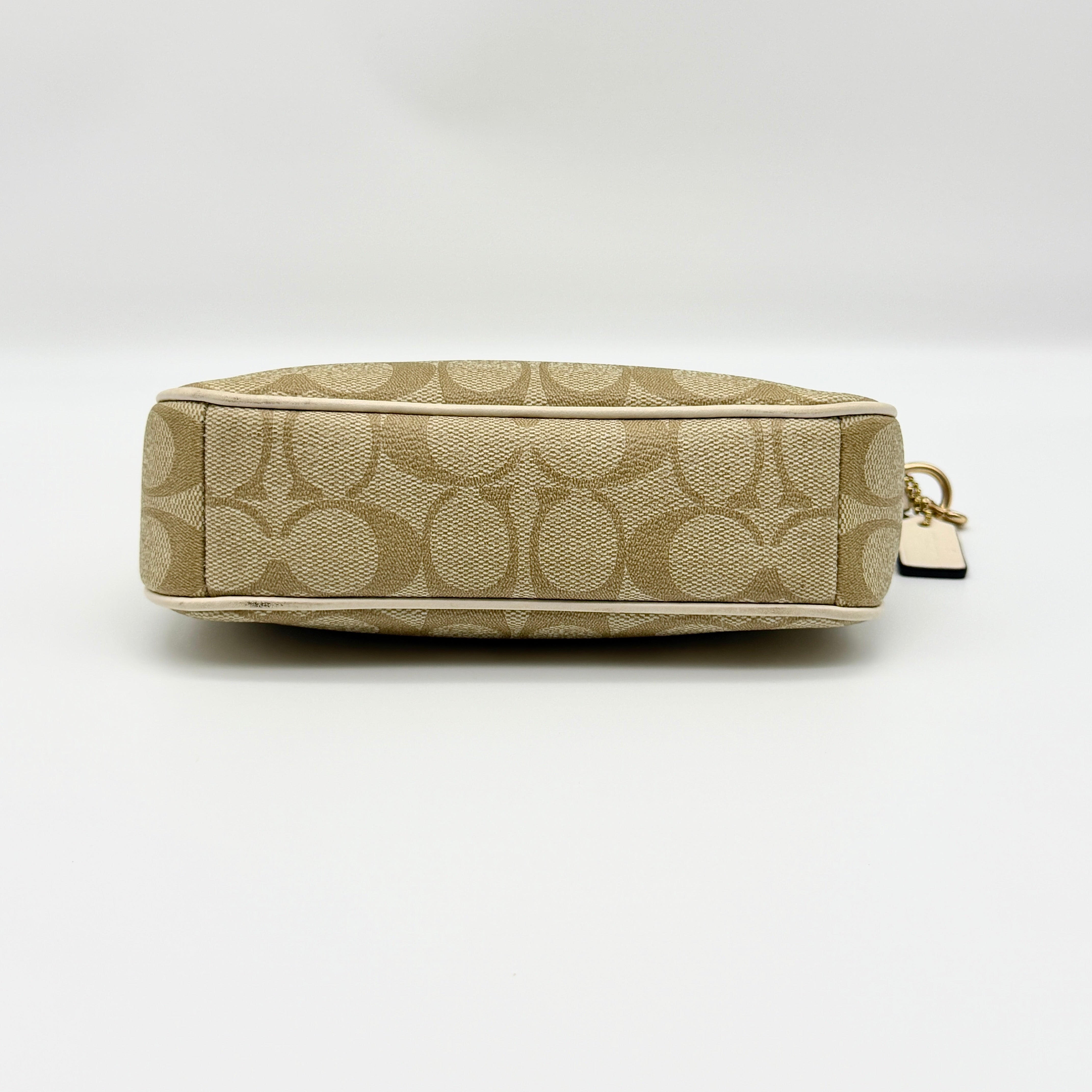 Coach Signature Nolita 19 Shoulder Bag Beige