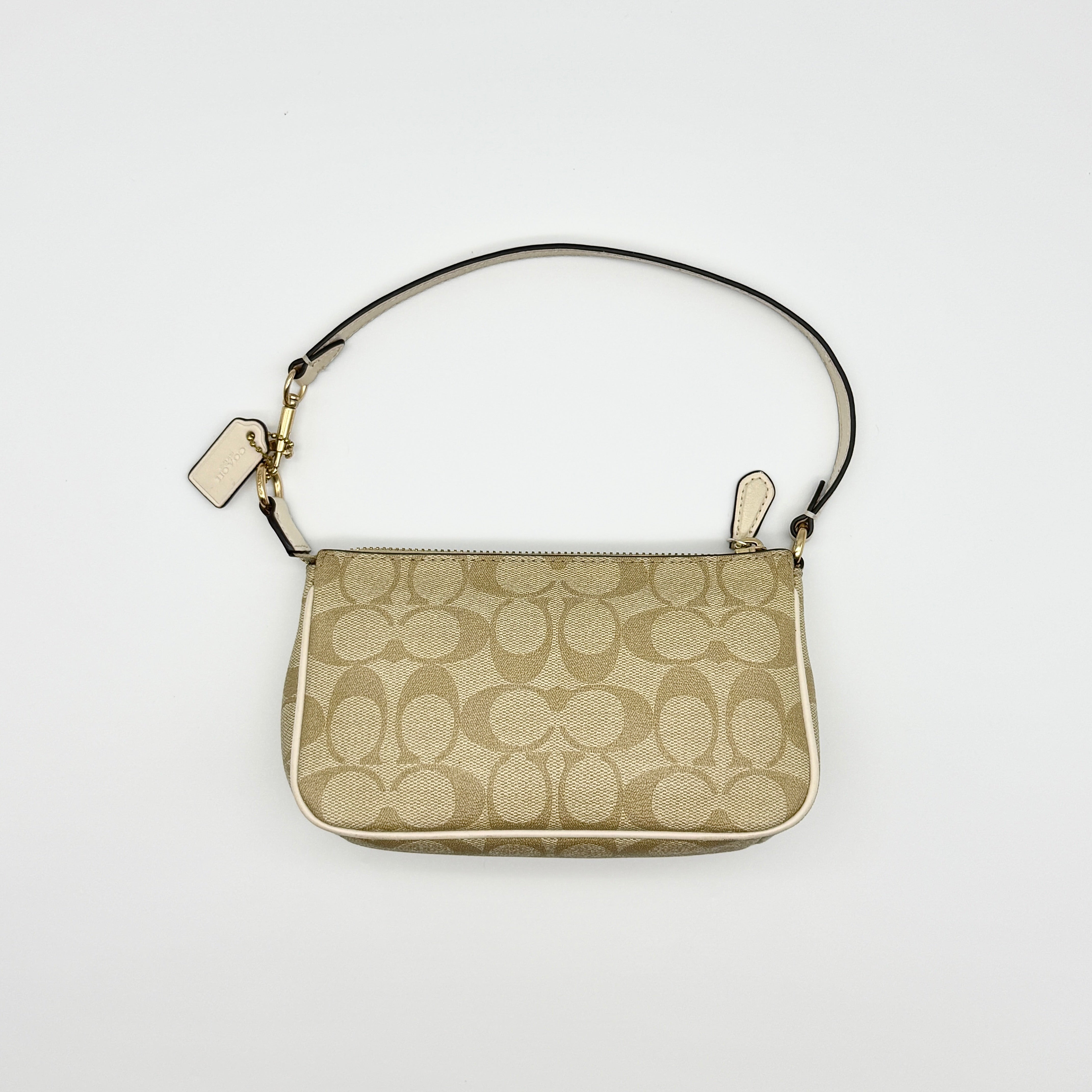 Coach Signature Nolita 19 Shoulder Bag Beige