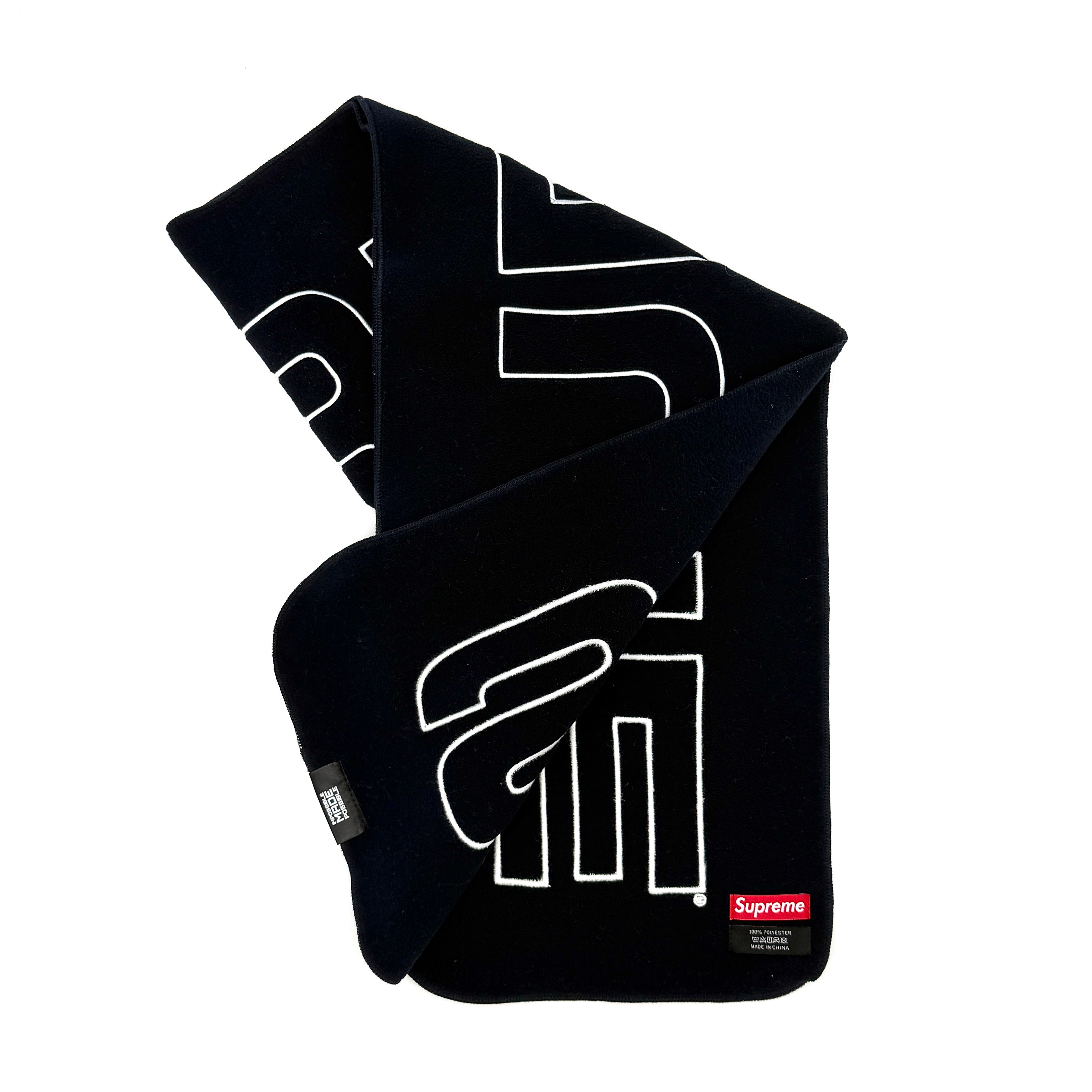 Supreme Polartec Logo Scarf Black