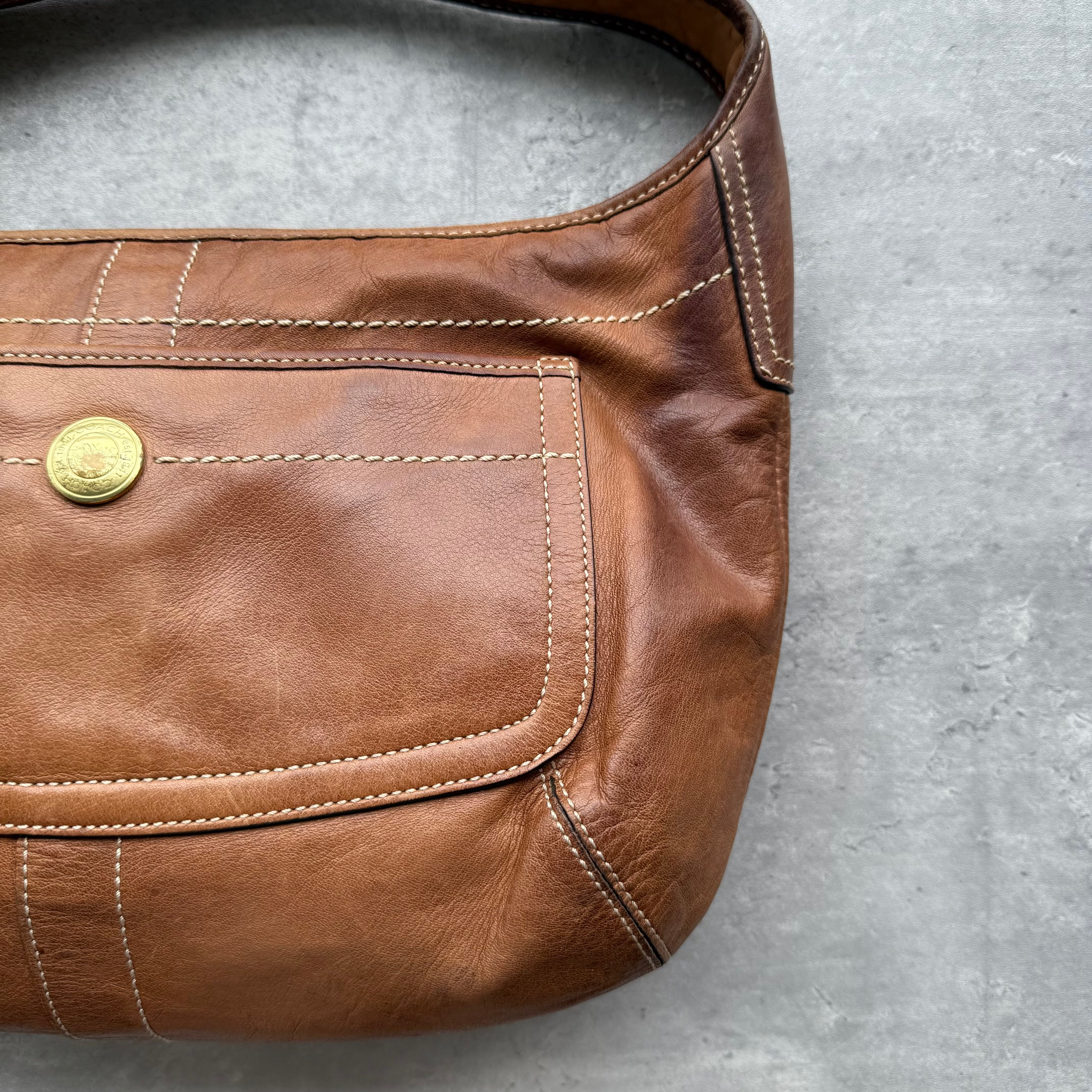 Coach Ergo Hobo Leather Shoulder Bag Brown