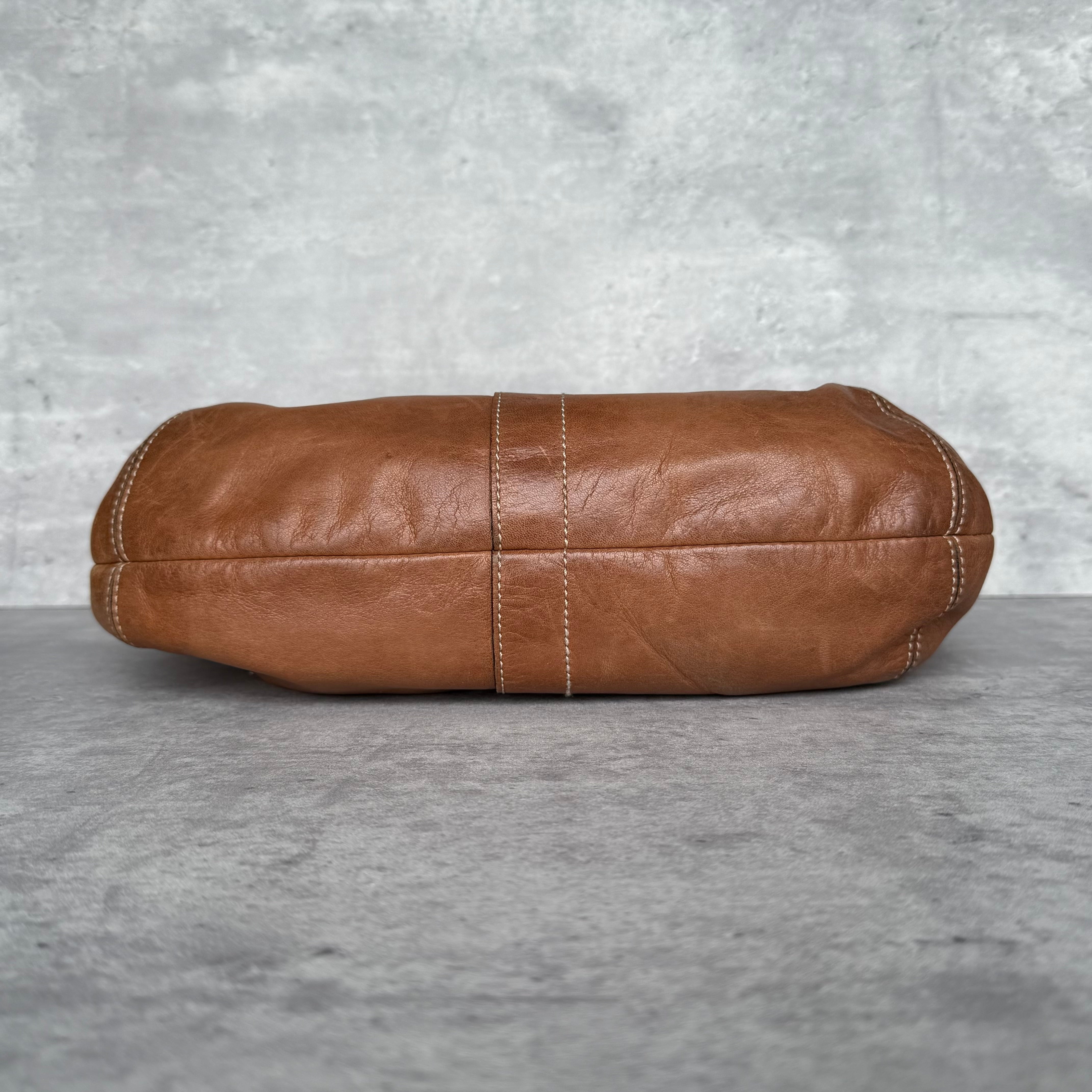 Coach Ergo Hobo Leather Shoulder Bag Brown