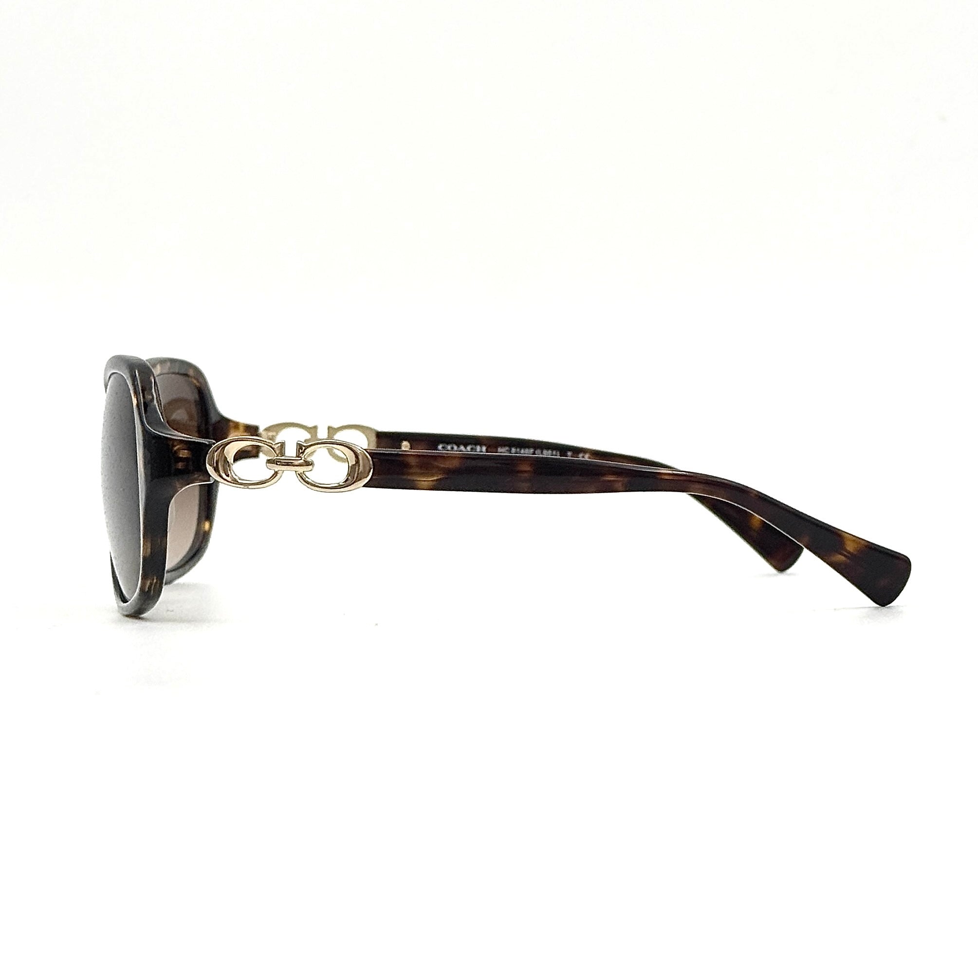Coach HC8146F Kissing C Sunglasses Dark Tortoise