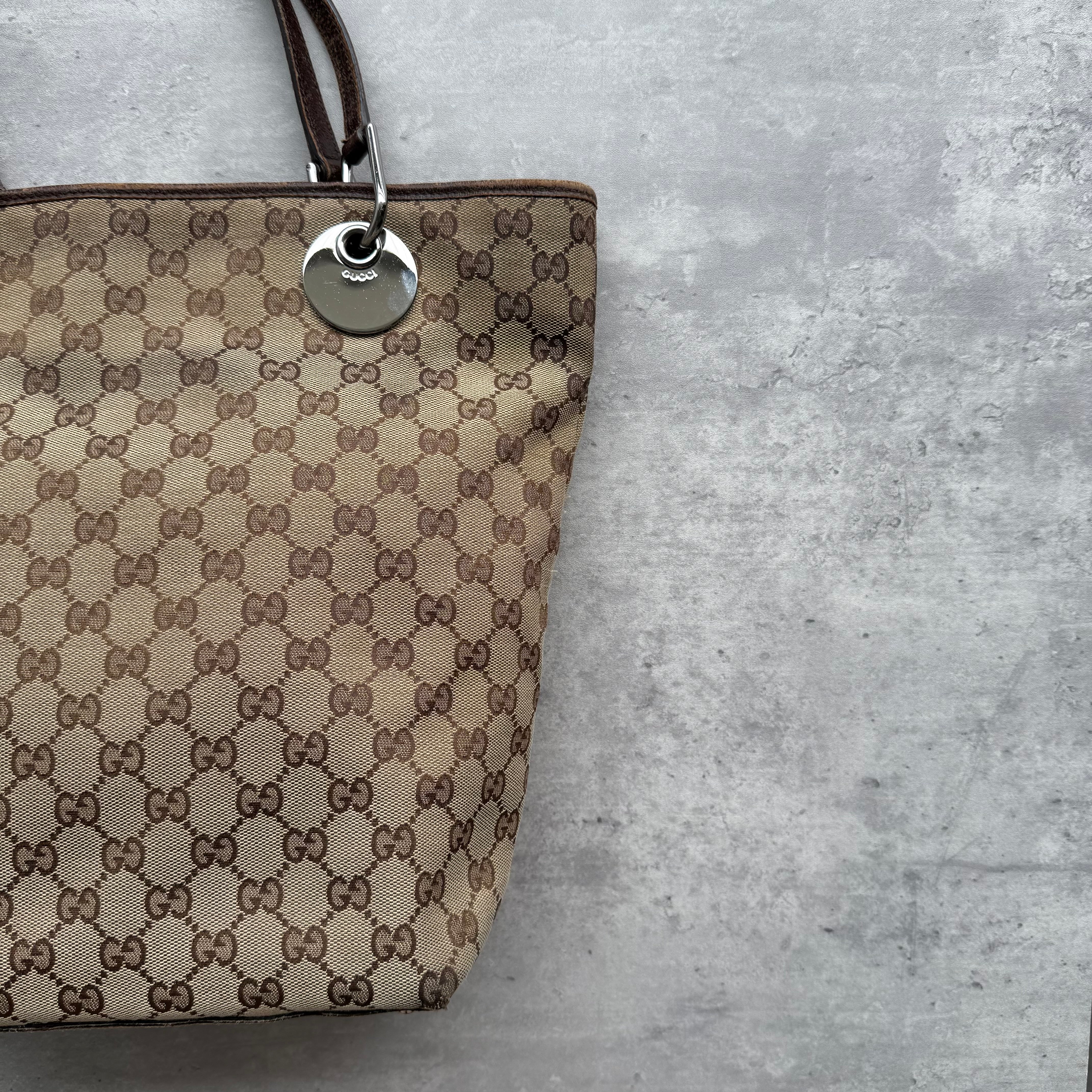 Gucci GG Monogram Tote Bag Beige
