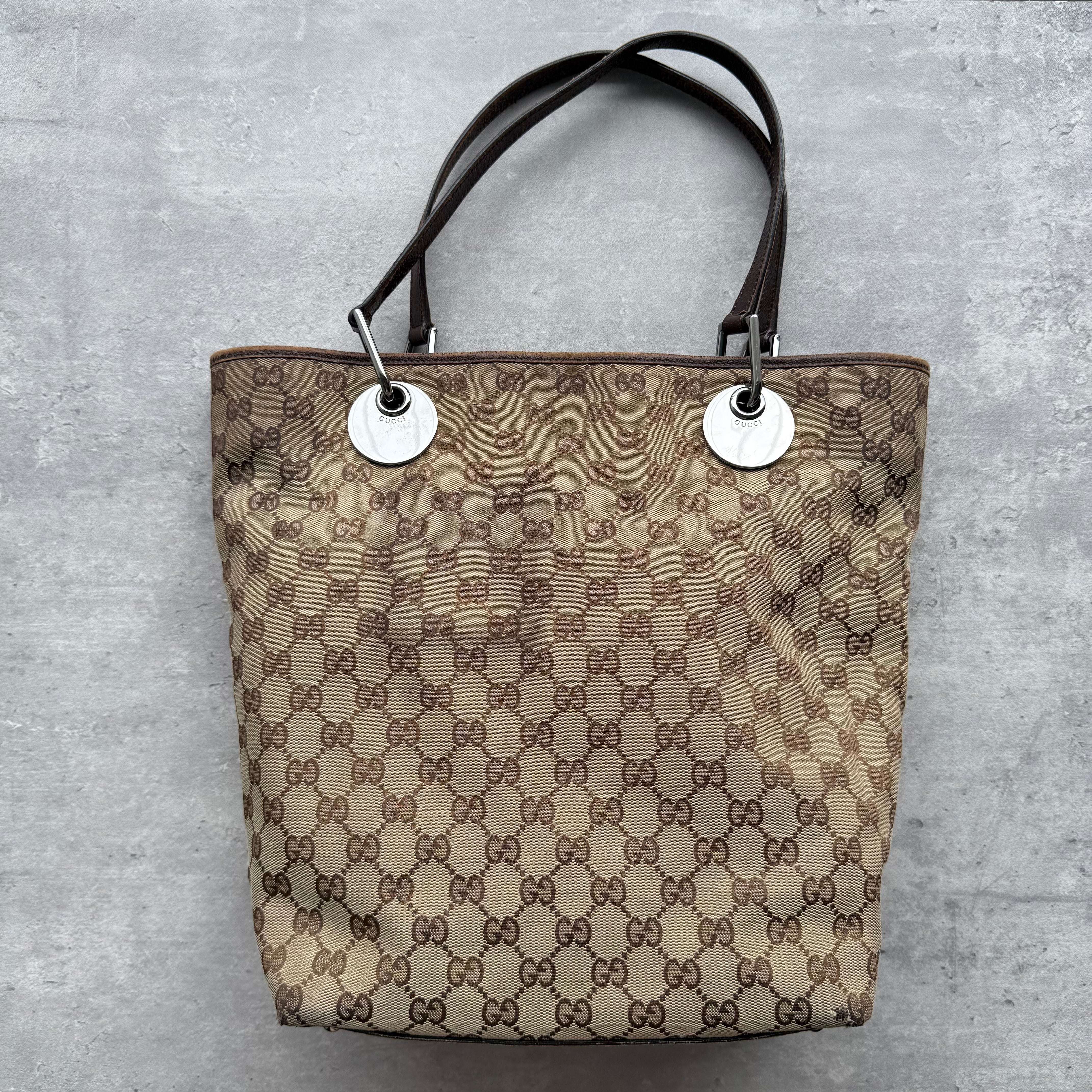 Gucci GG Monogram Tote Bag Beige