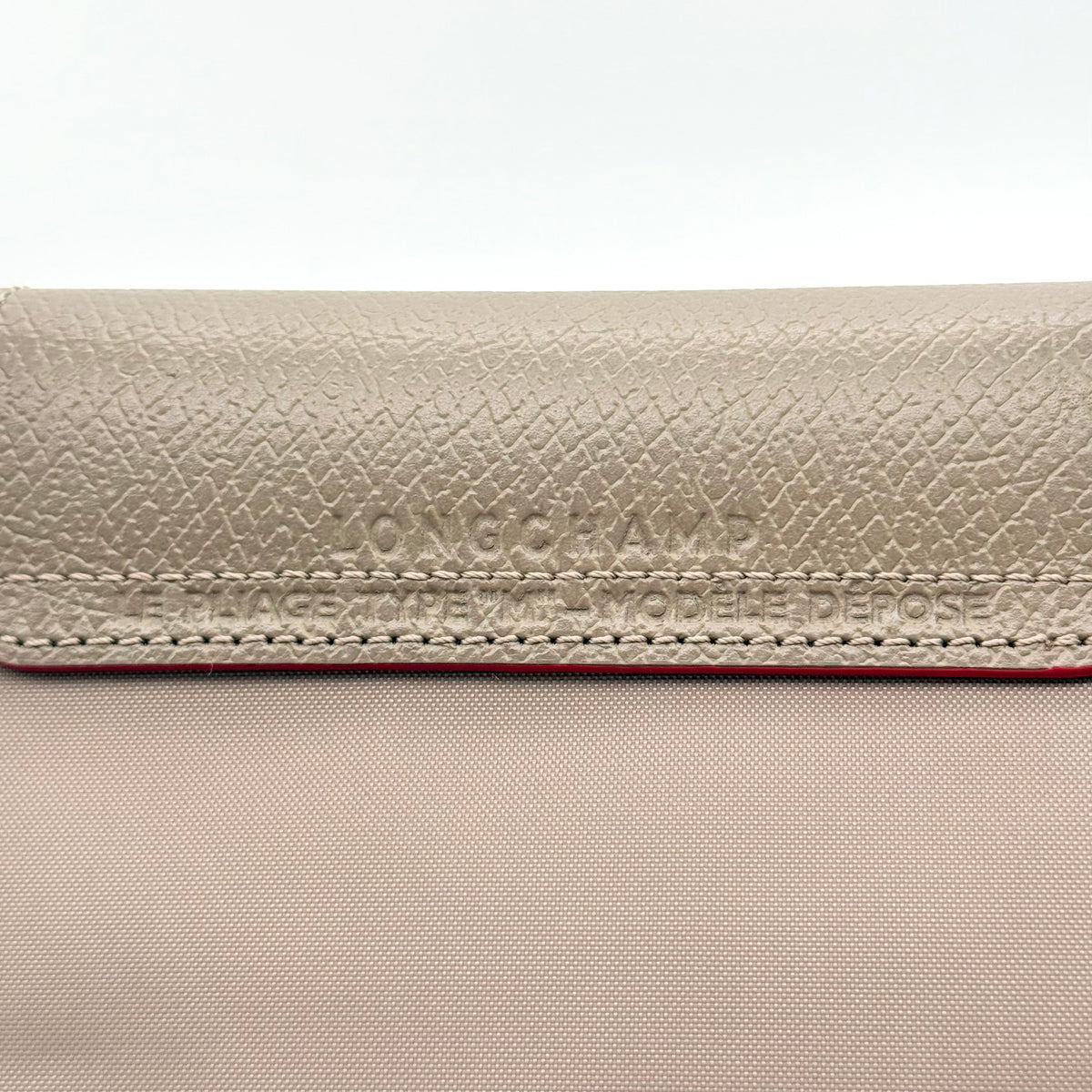 Longchamp Le Pliage Club Tote Bag Beige/Red