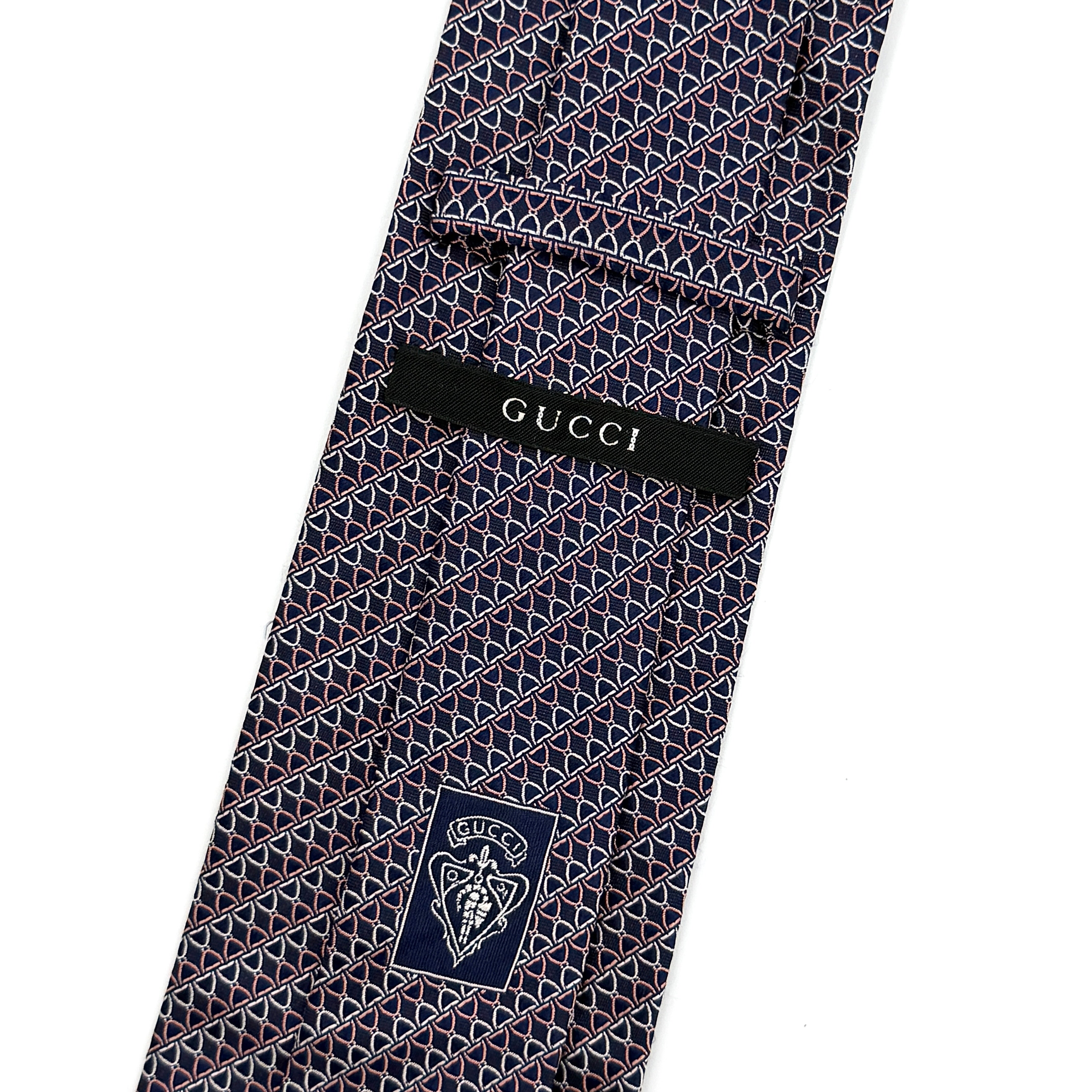 Gucci Chain Link Silk Tie Black