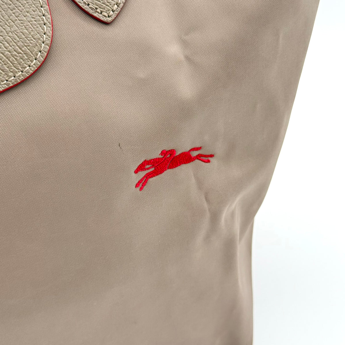 Longchamp Le Pliage Club Tote Bag Beige/Red