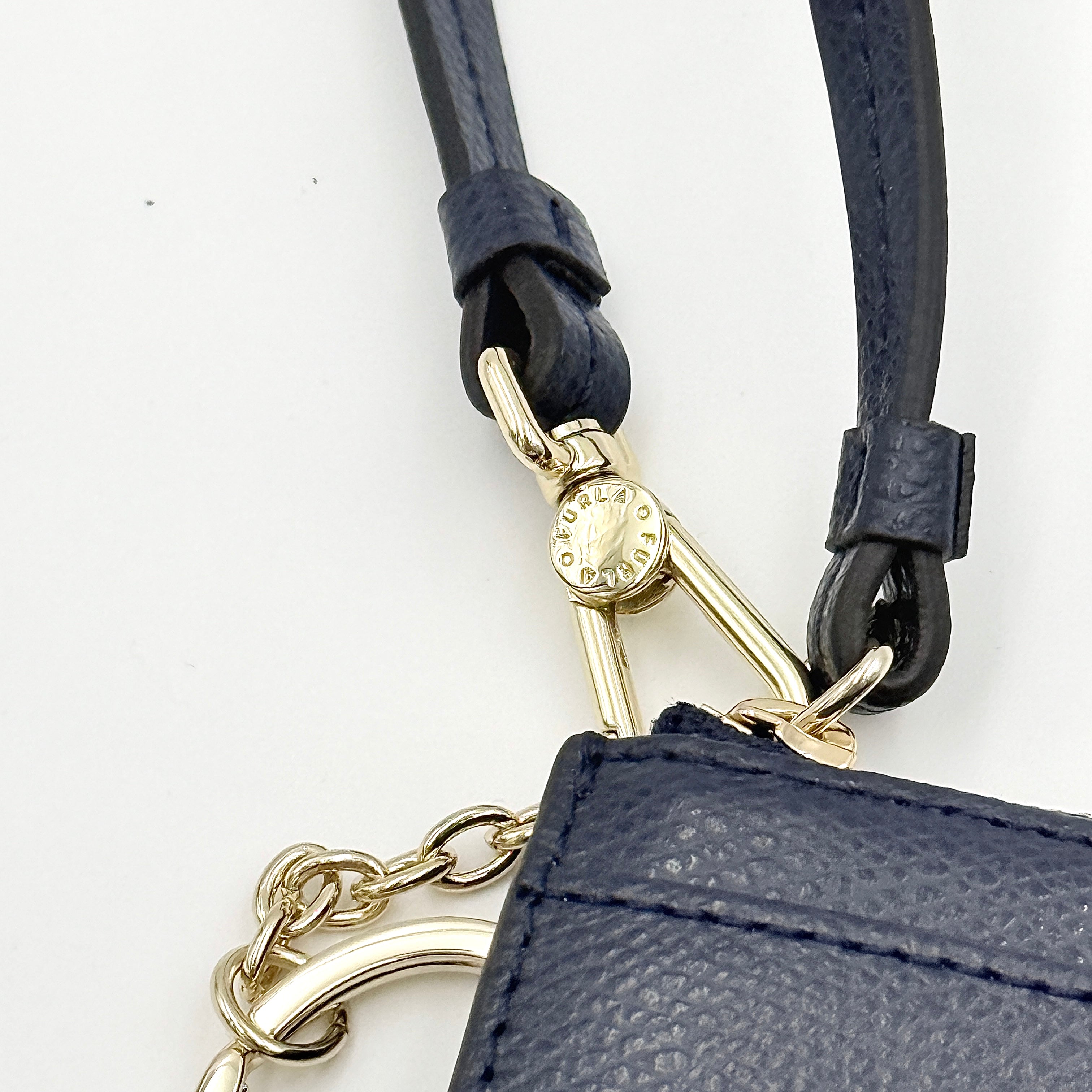 Furla Camelia Zipped Card Case Navy Blue