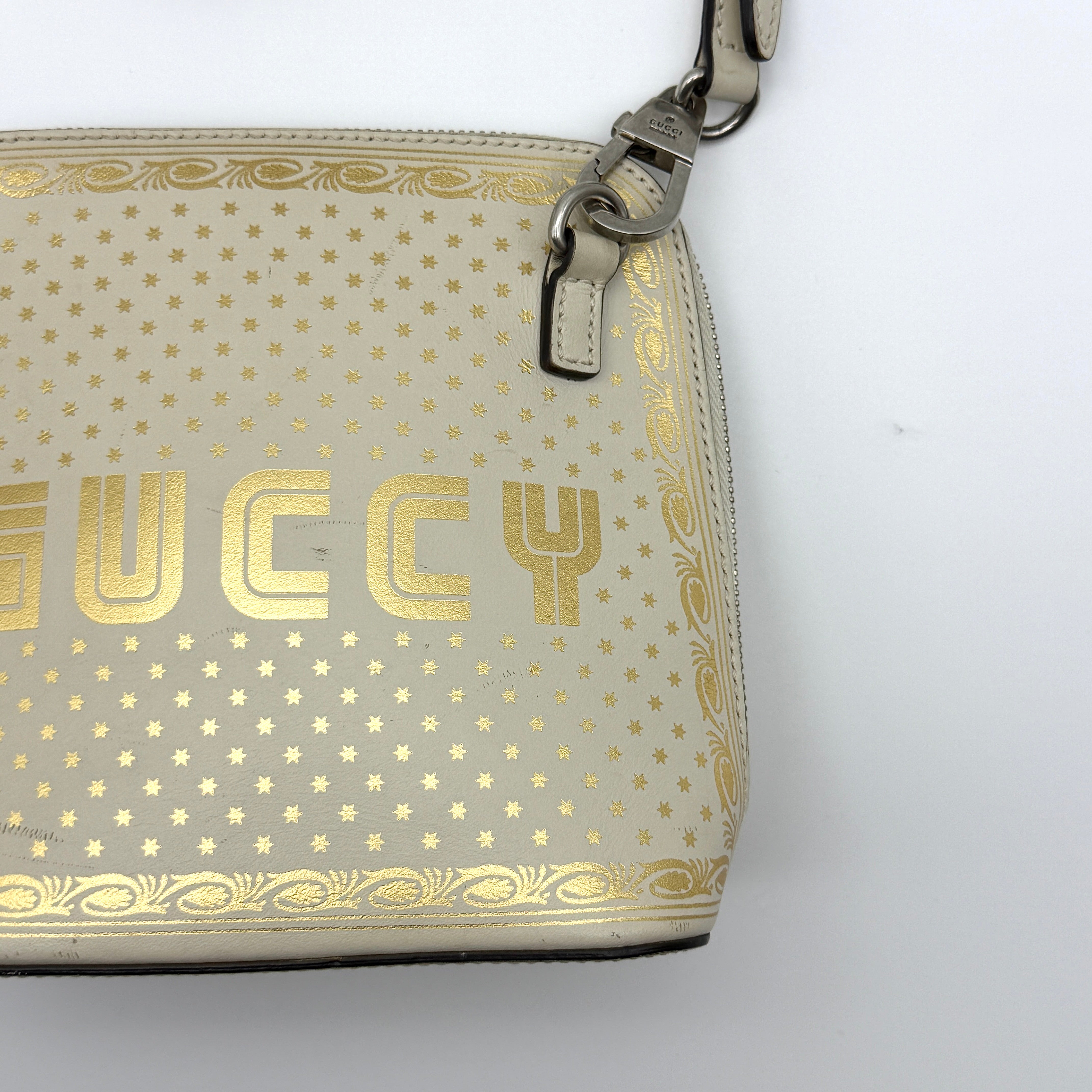 Gucci Guccy Mini Dome Crossbody Bag White/Gold