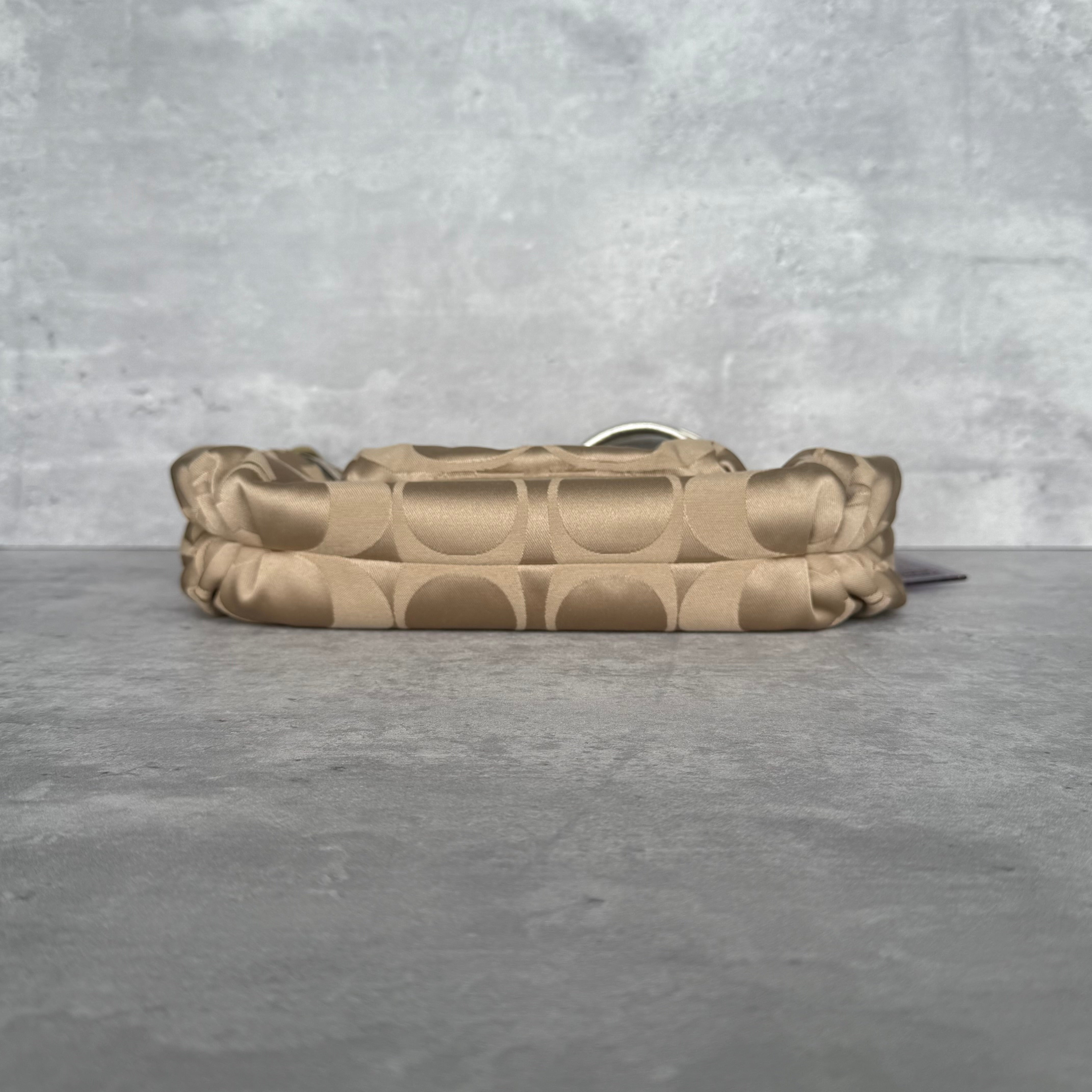 Coach 2Way Poppy Shoulder Bag Beige/Silver