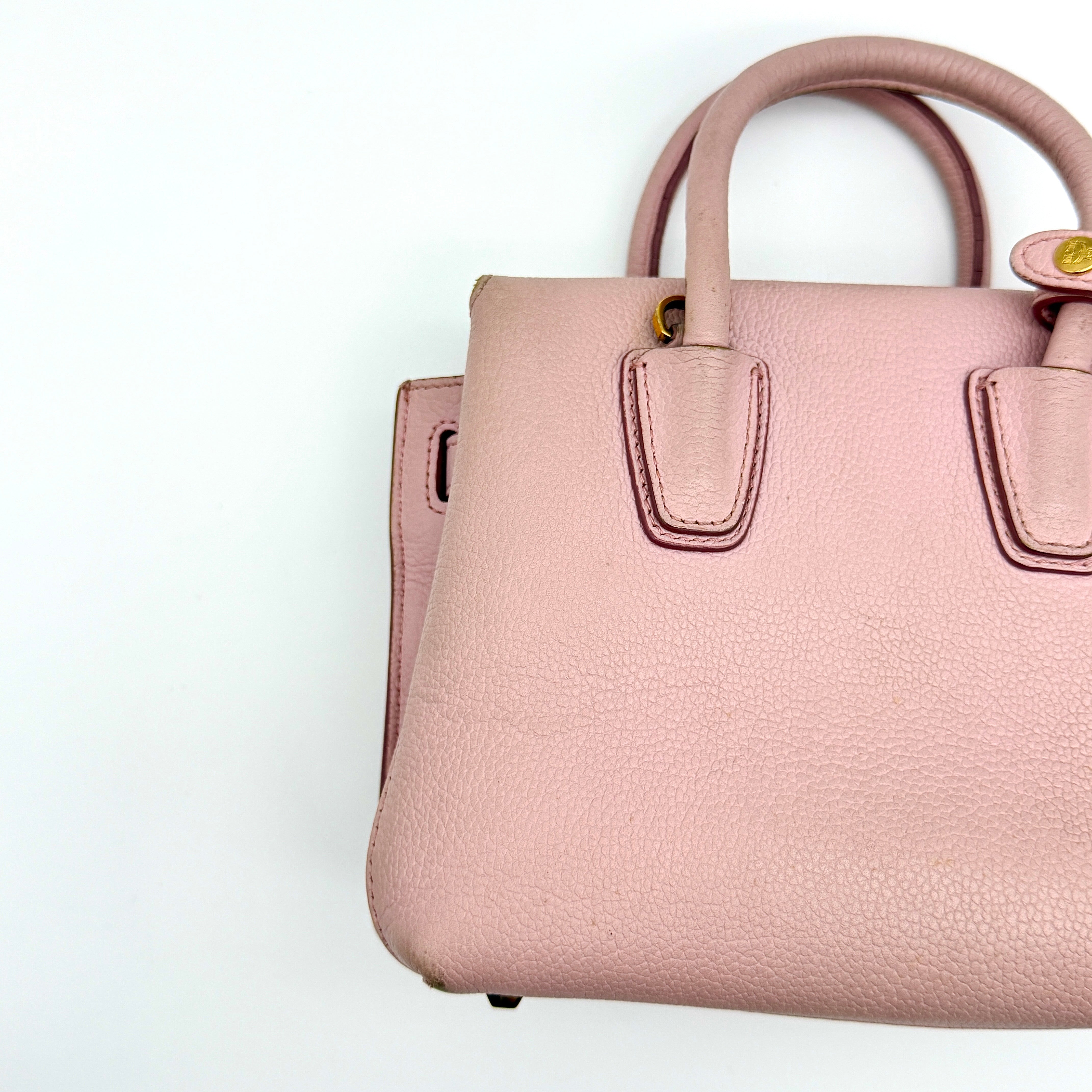 MCM 2Way Milla Mini Handbag Pink