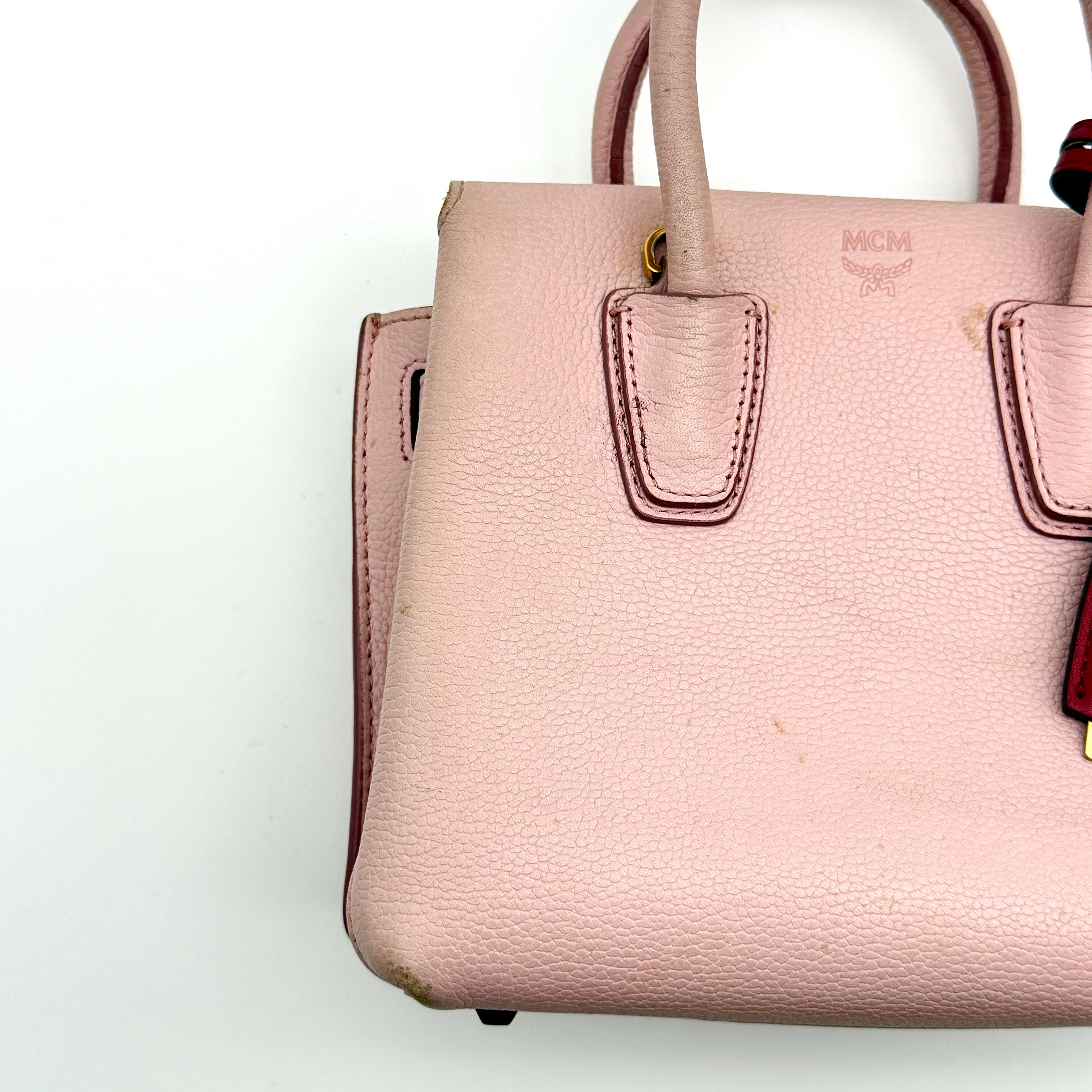 MCM 2Way Milla Mini Handbag Pink