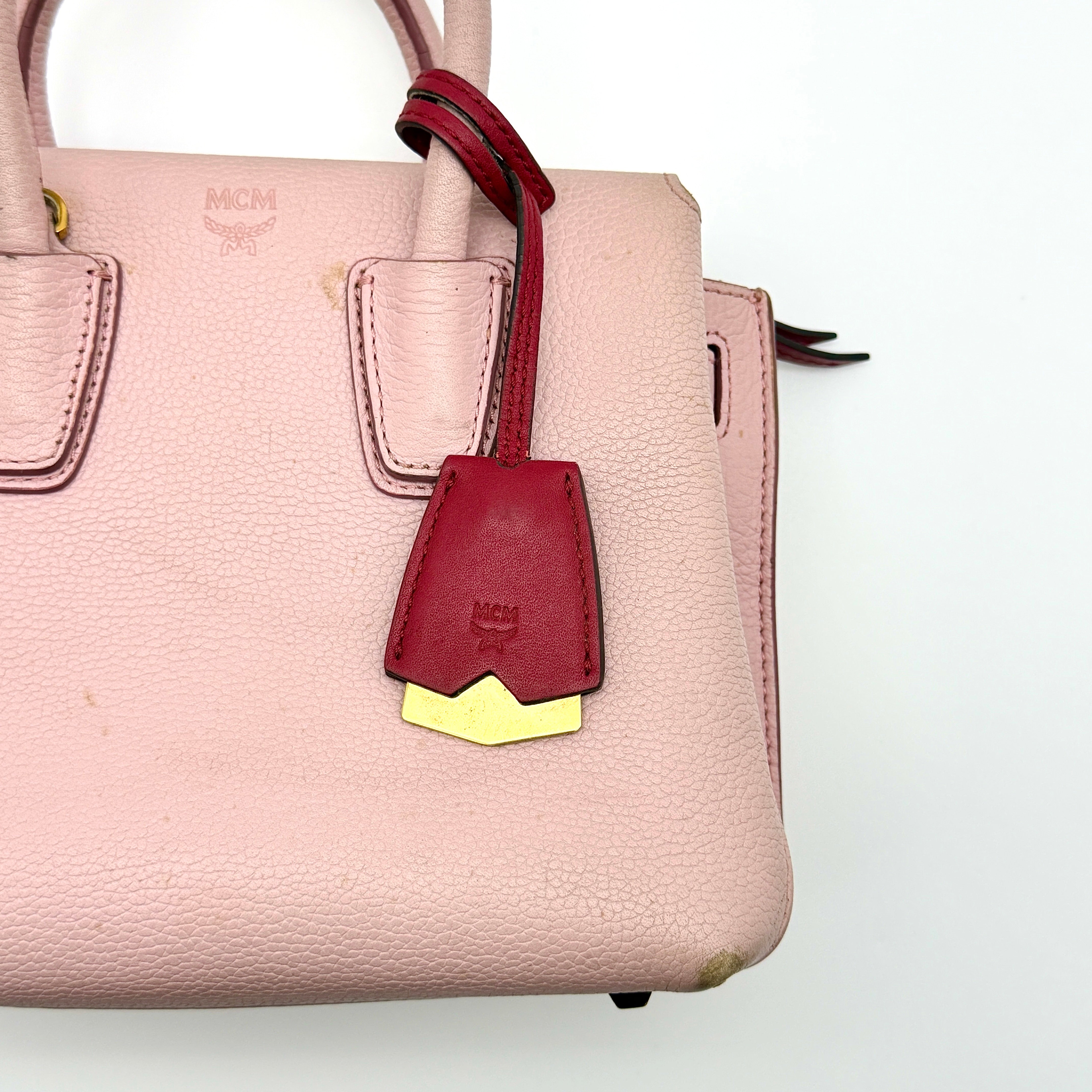 MCM 2Way Milla Mini Handbag Pink