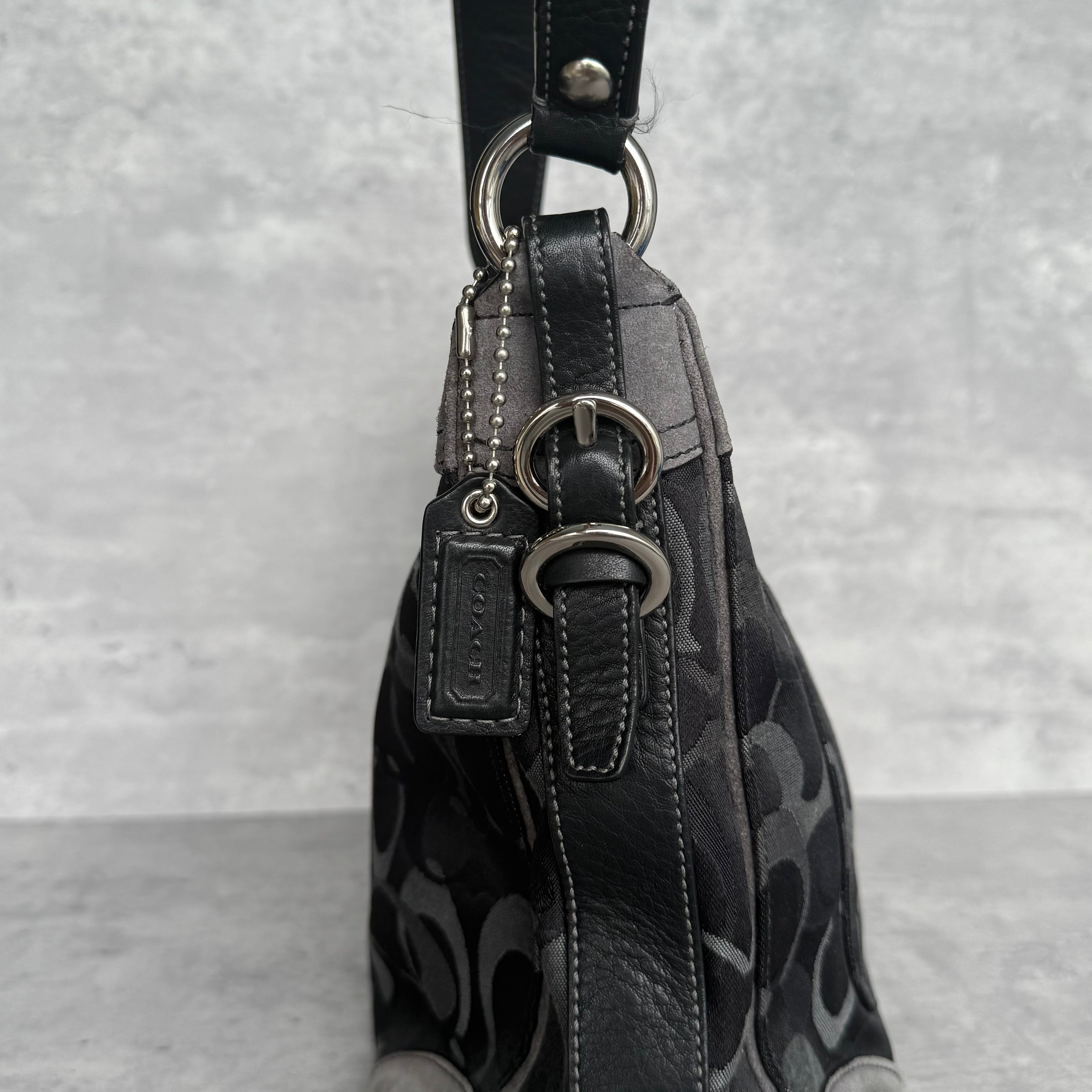 Coach Signature Chelsea Optic Shoulder Bag Black