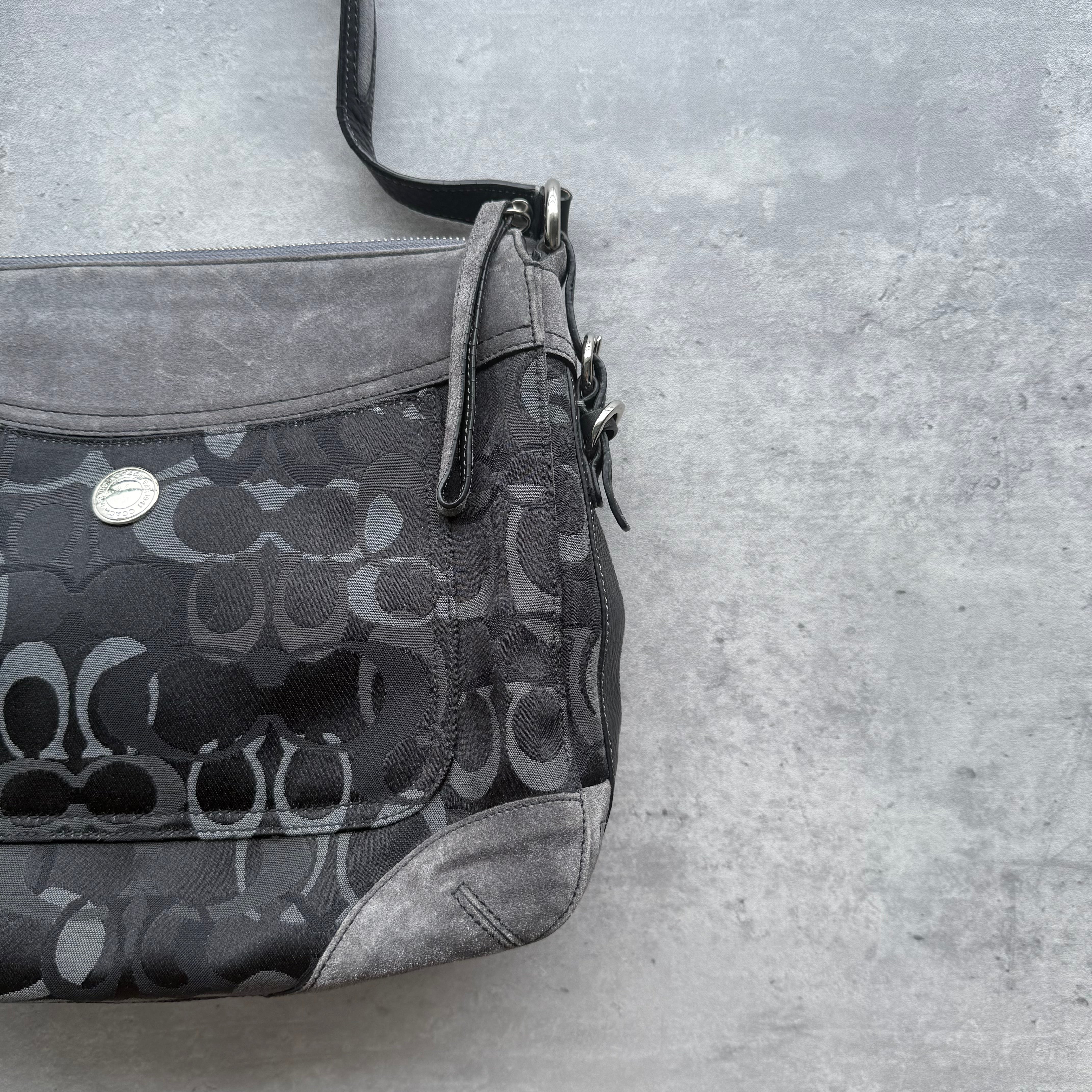 Coach Signature Chelsea Optic Shoulder Bag Black