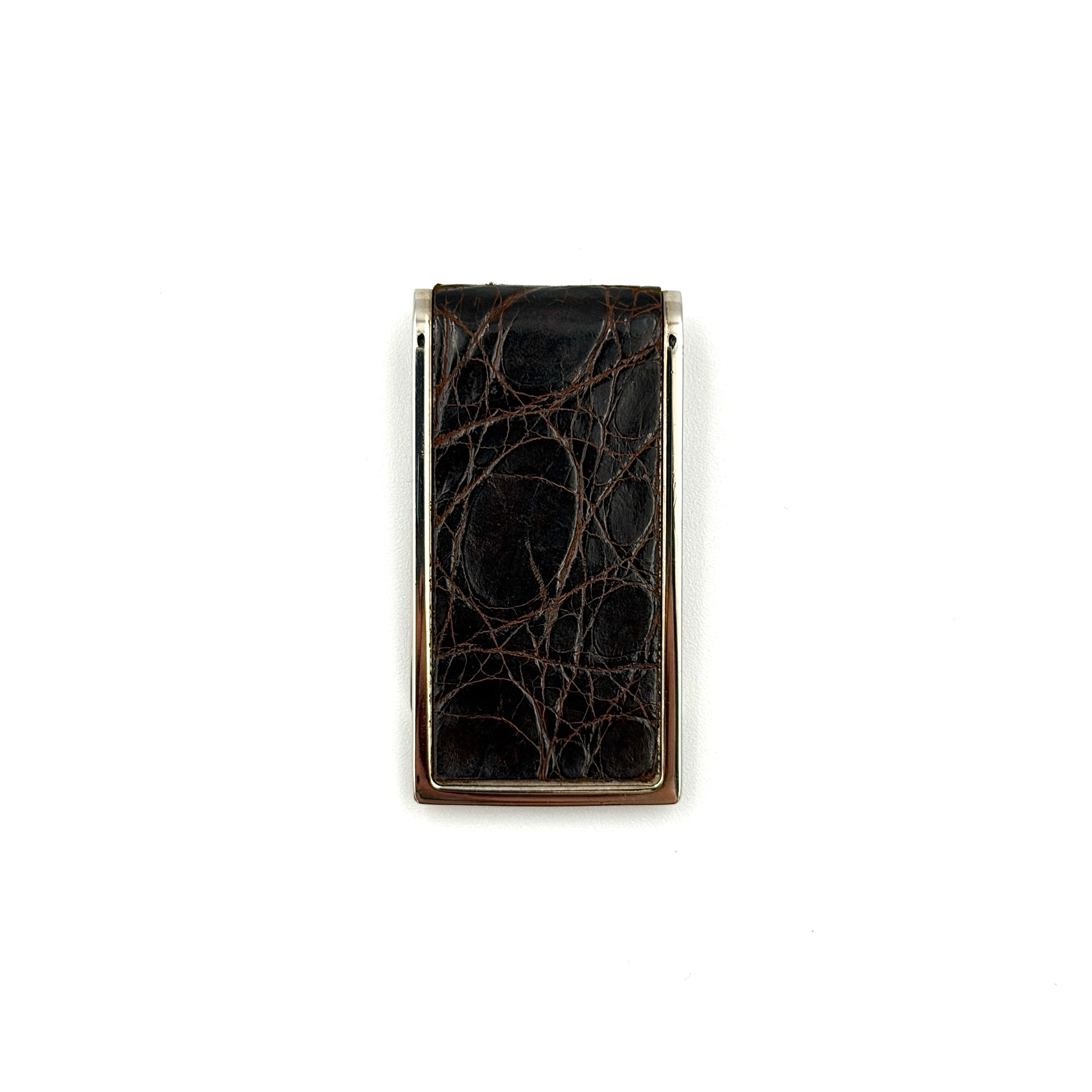 Gucci Money Clip Leather Wallet Brown