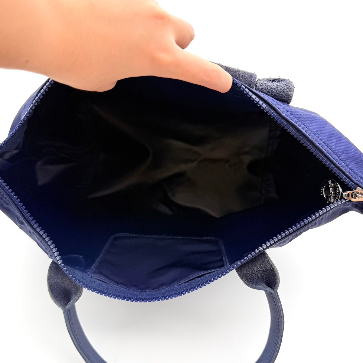 Longchamp 2Way Le Pliage Nylon Top-Handle Bag Blue