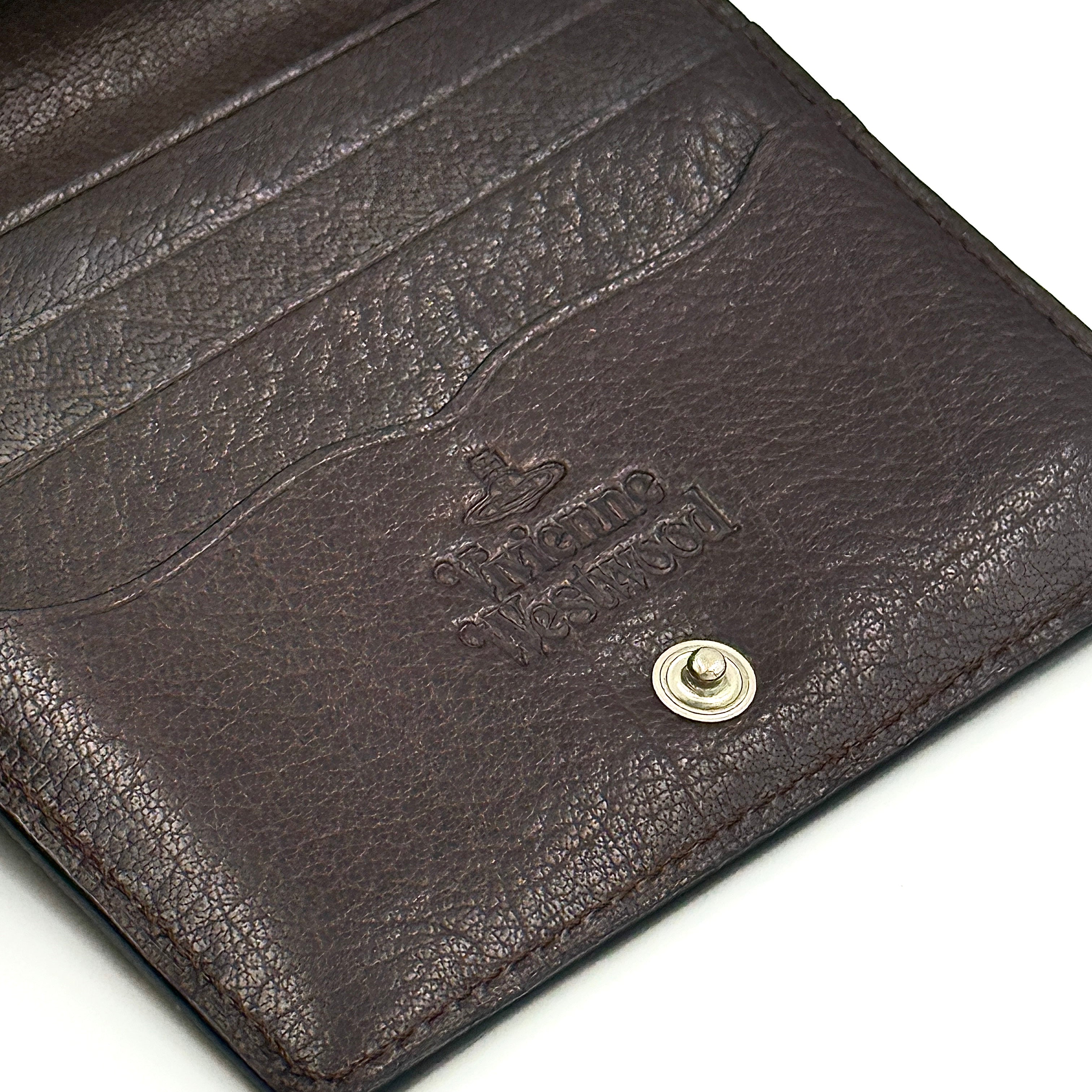 Vivienne Westwood Signature Orb Wallet Dark Brown