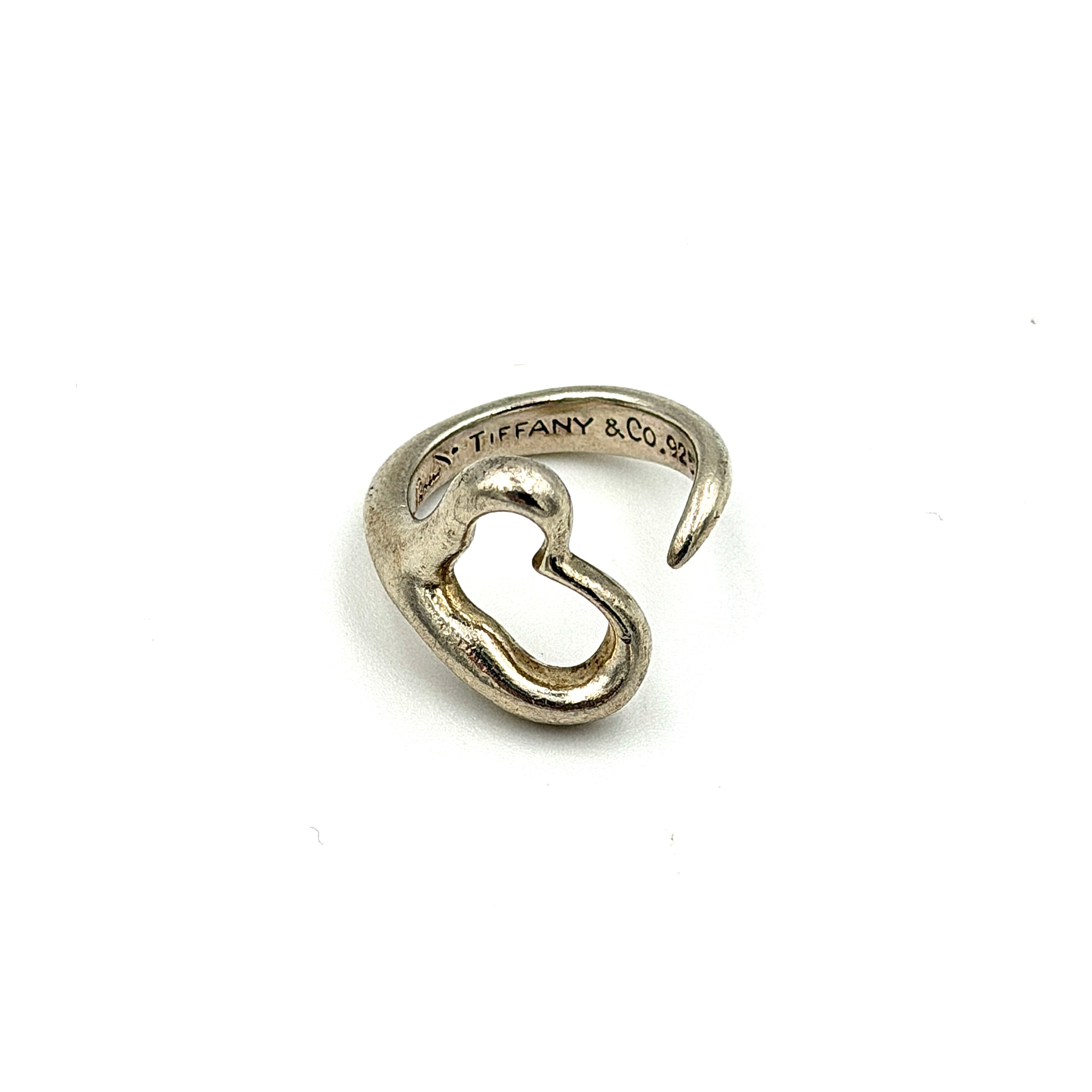 Tiffany & Co. Elsa Peretti Open Heart Ring Silver