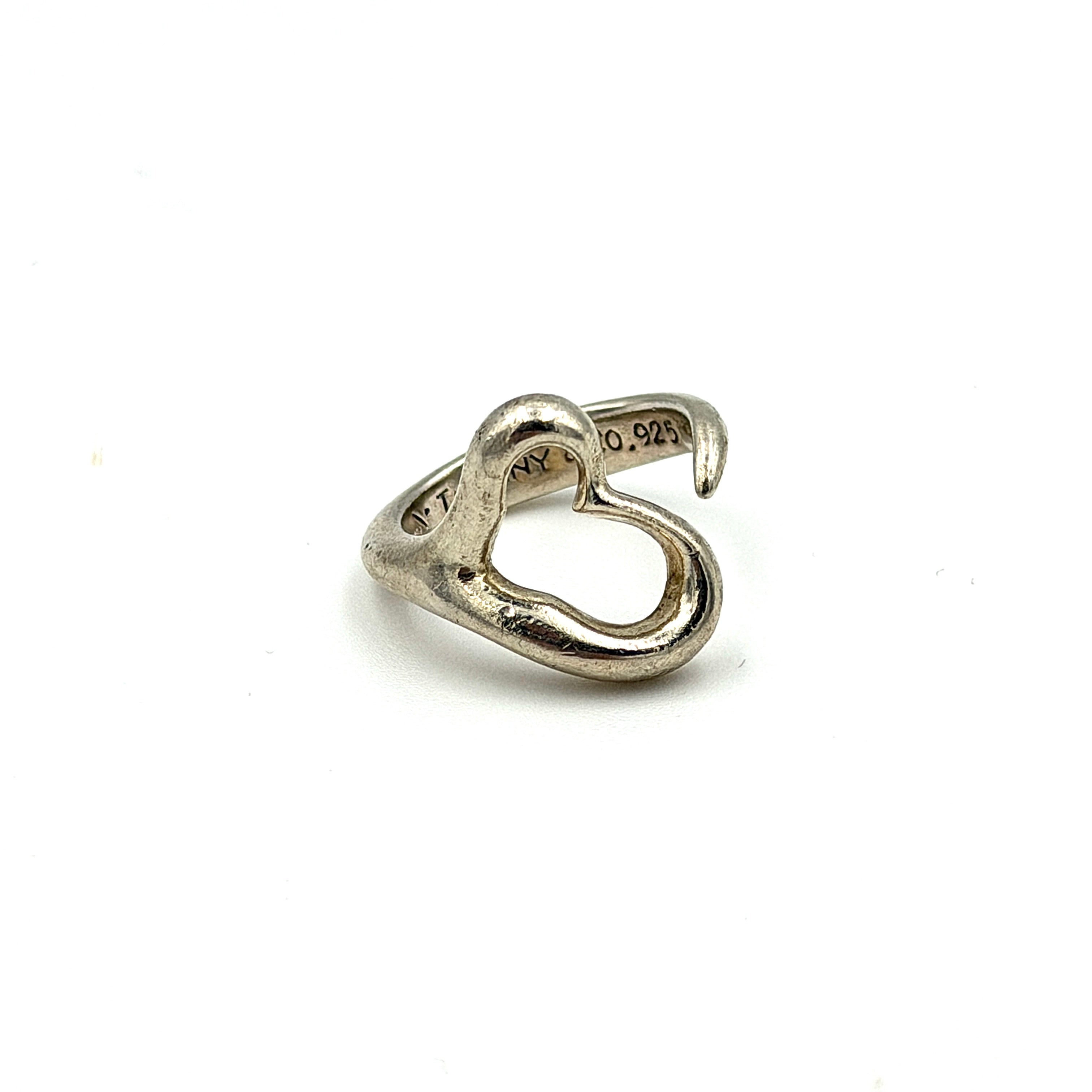 Tiffany & Co. Elsa Peretti Open Heart Ring Silver