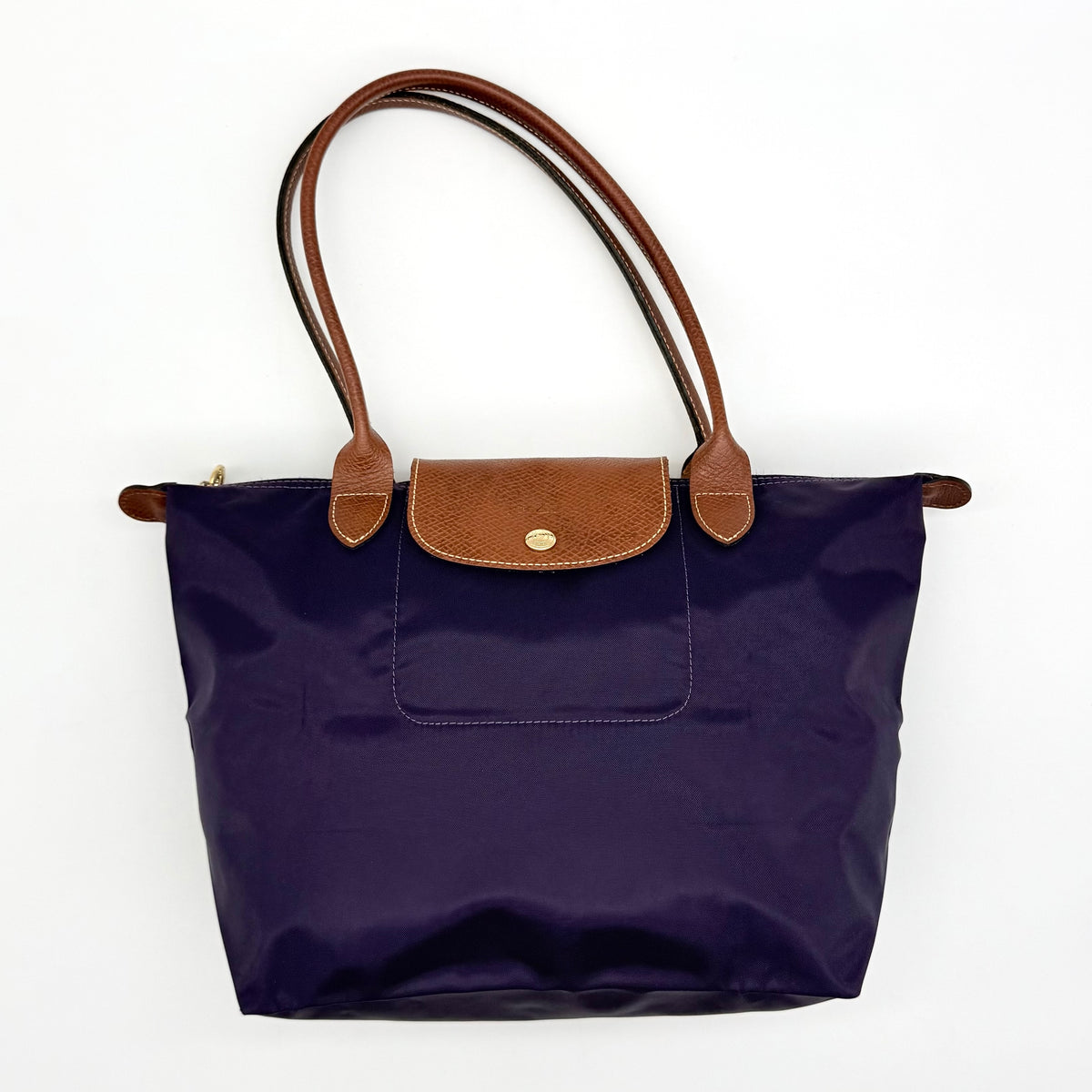 Longchamp Le Pliage Shoulder Tote Bag Brown/Purple