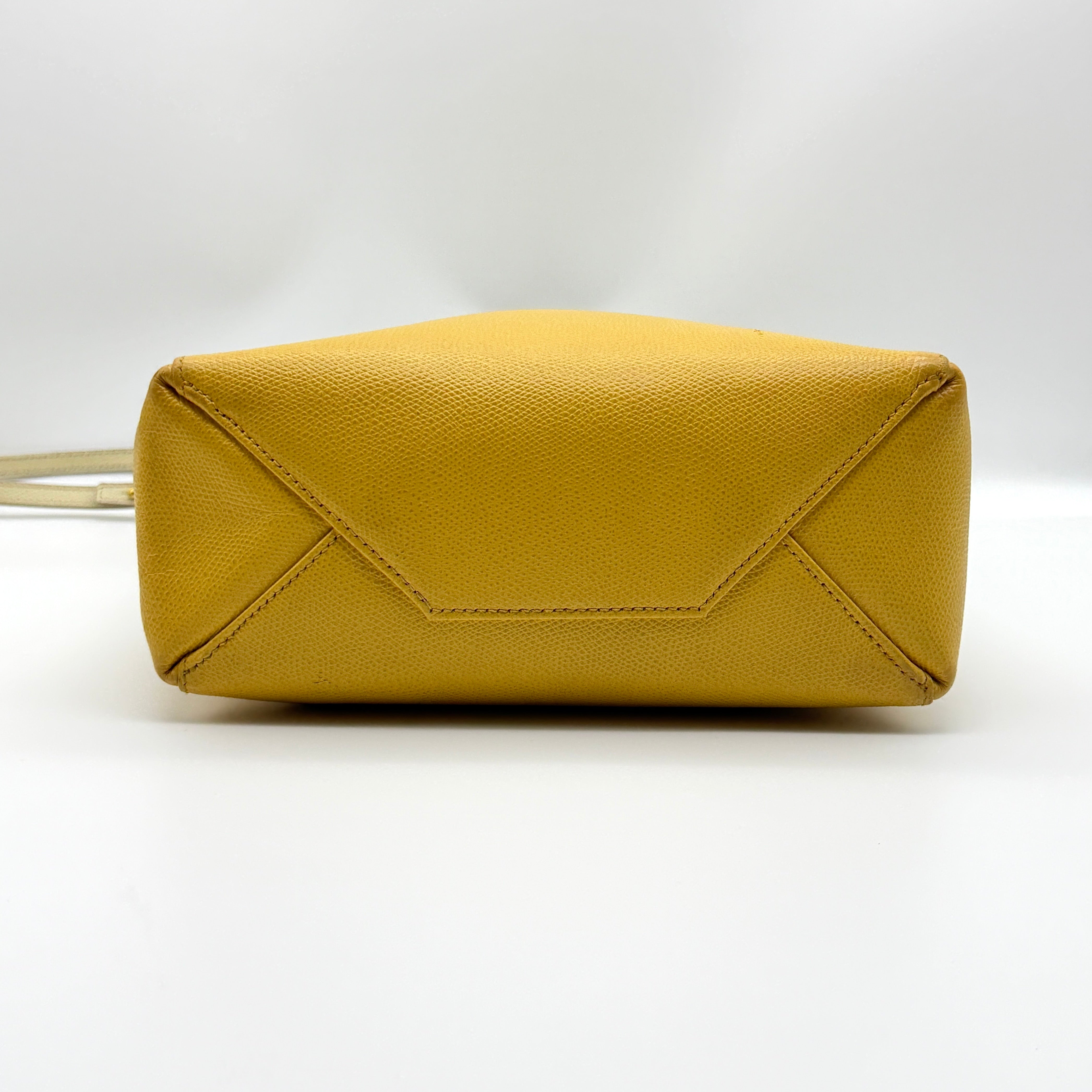 Celine Vertical Cabas Bicolor Tote Bag Yellow/White