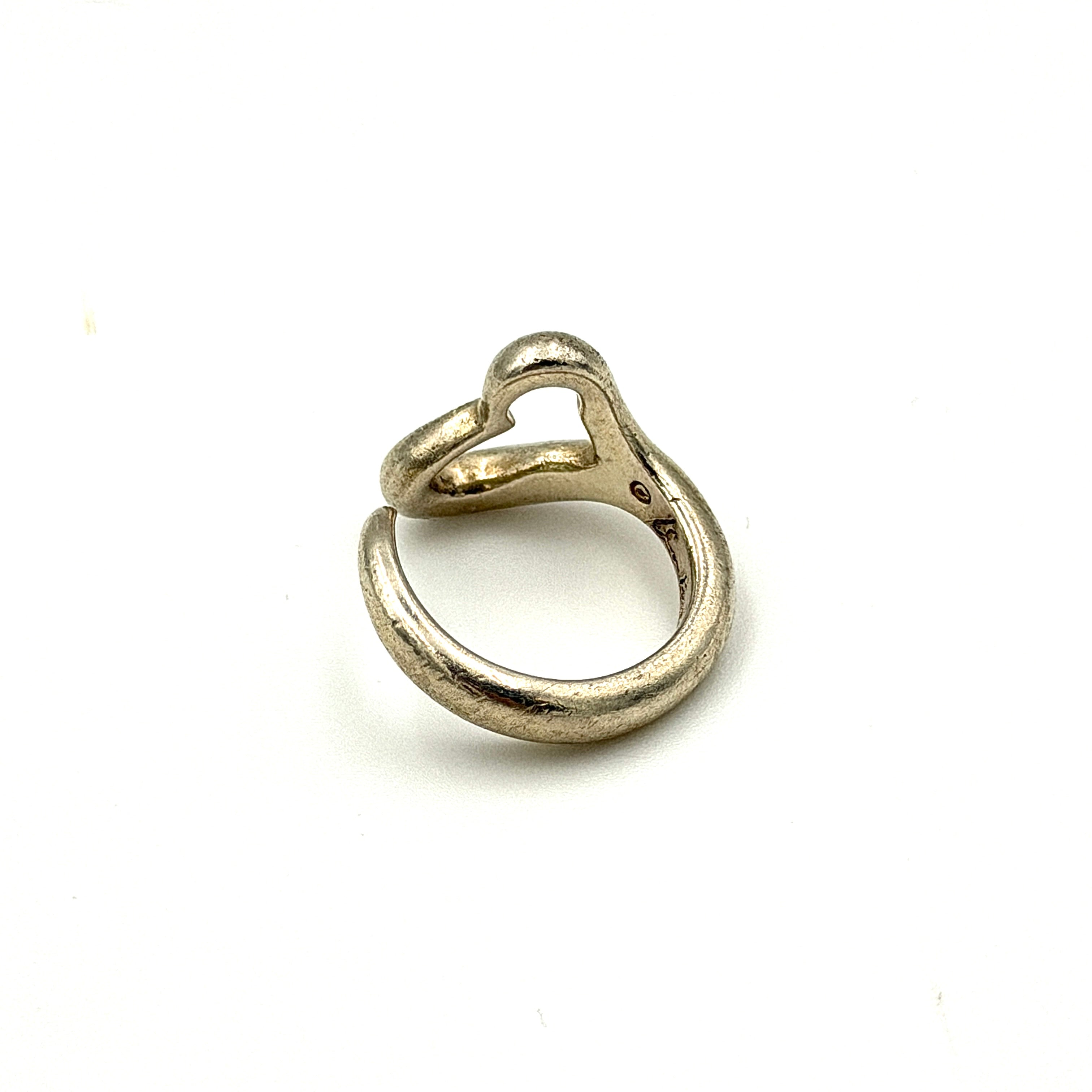 Tiffany & Co. Elsa Peretti Open Heart Ring Silver