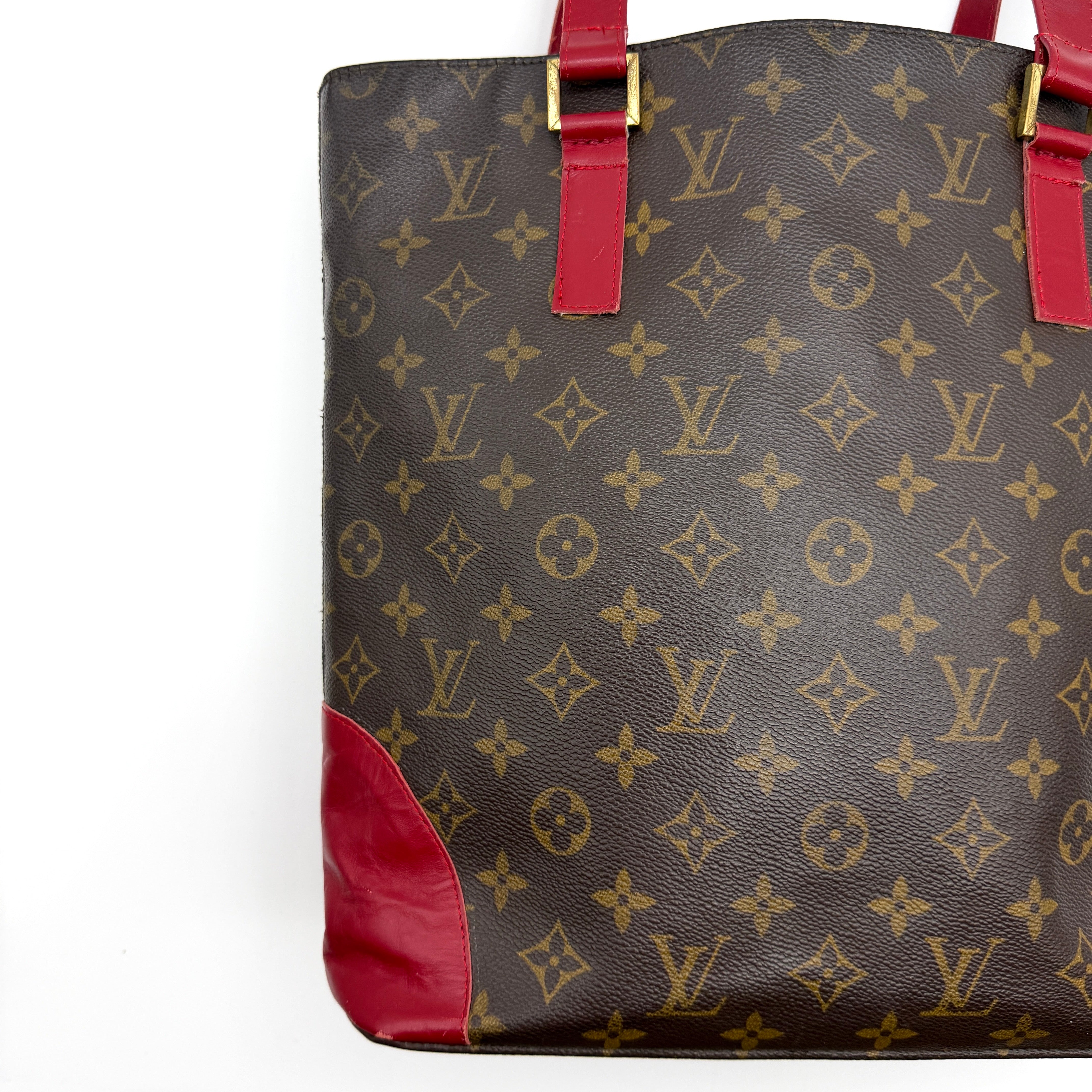 Louis Vuitton Monogram Vavin MM Tote Bag Brown/Red