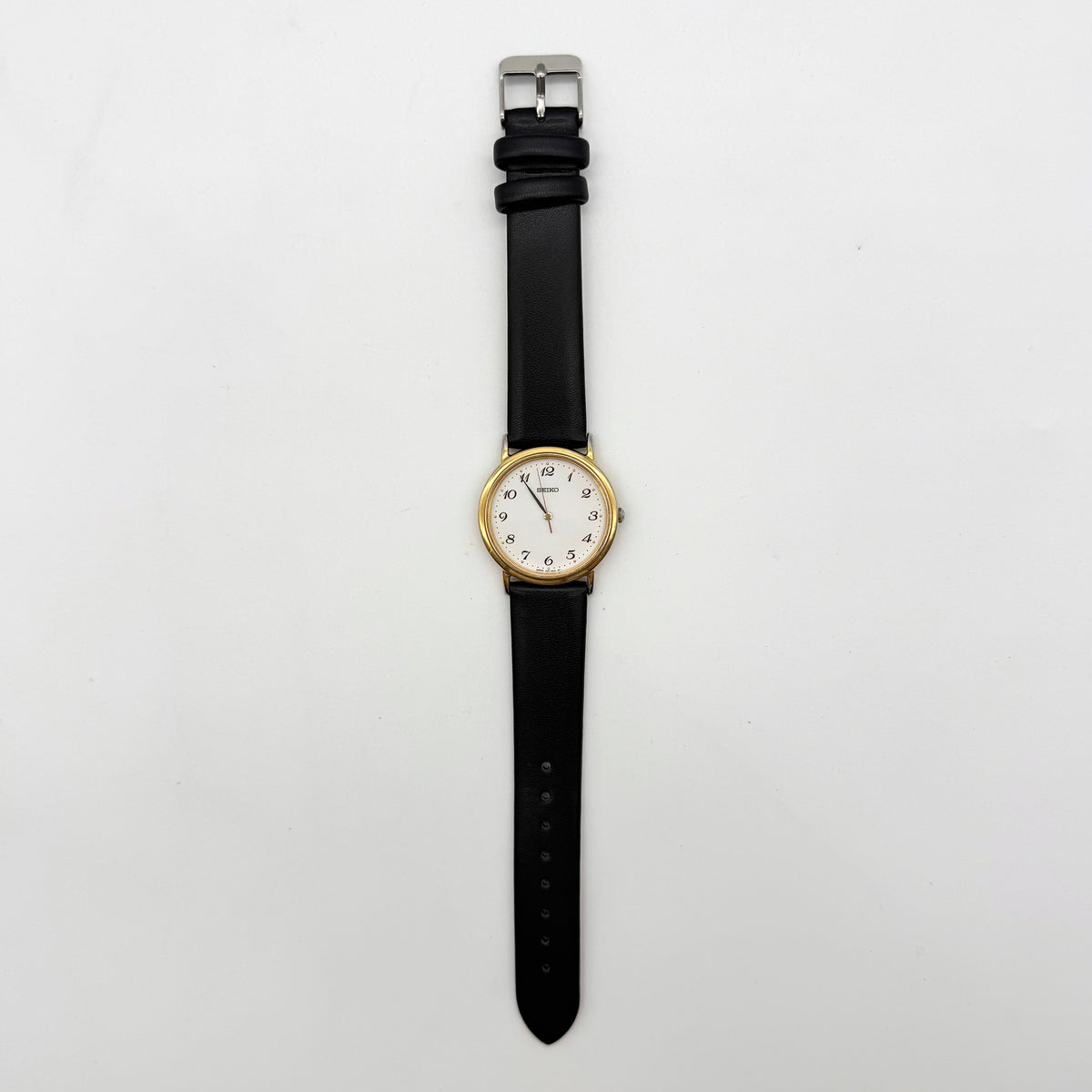 Seiko White Dial 7N01-0BH0 Quartz Wristwatch Gold