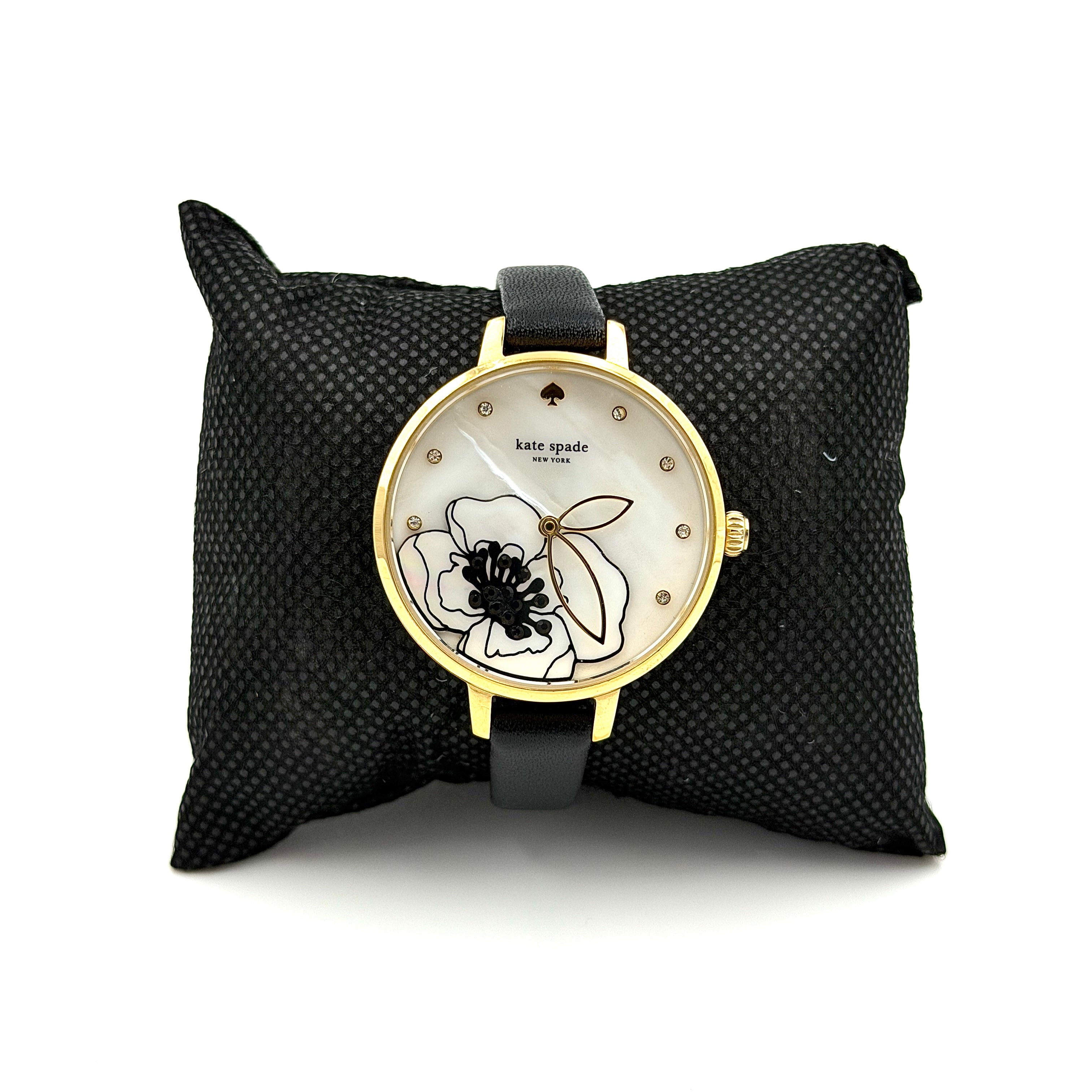 Kate Spade Floral Dial KSW1480 Watch Black