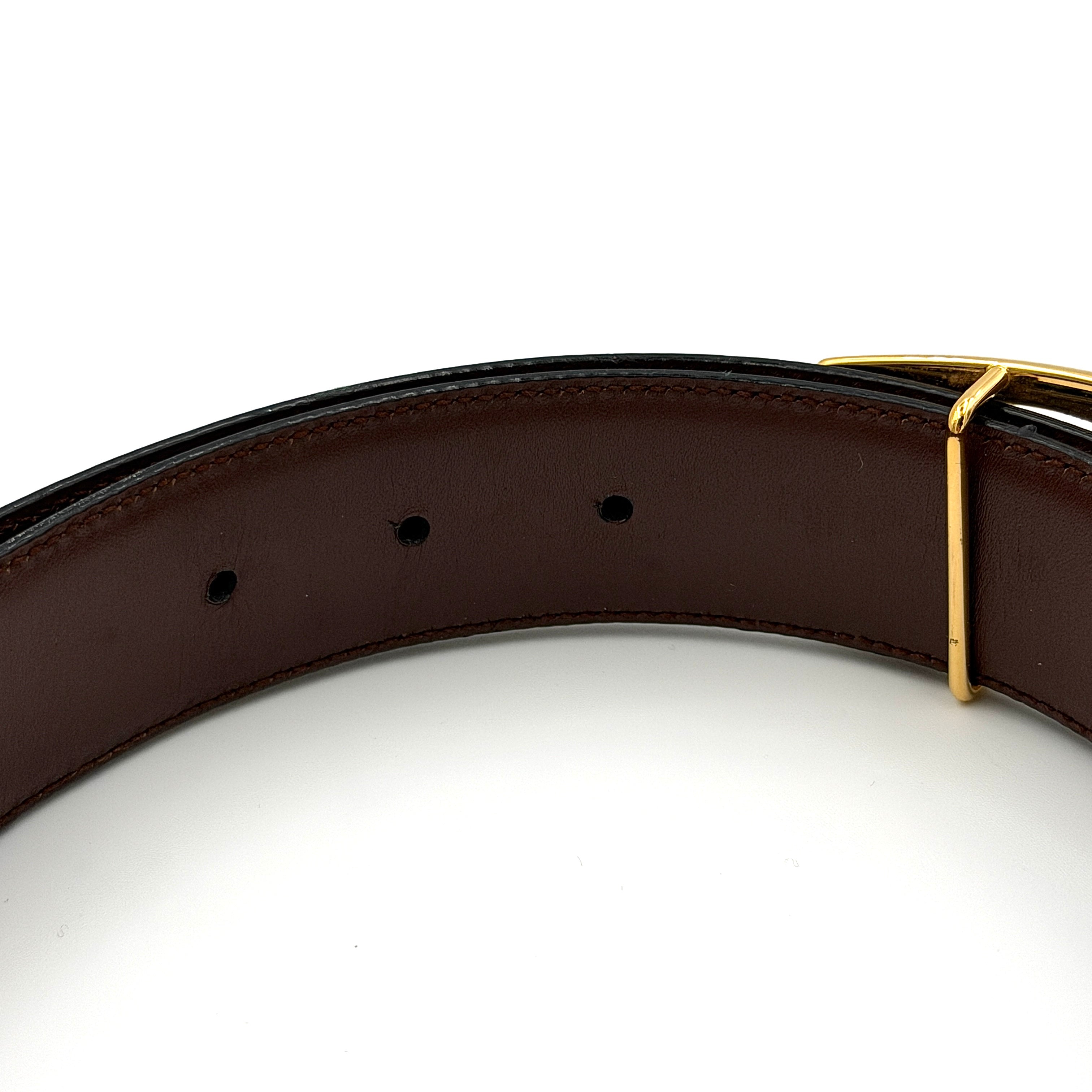 Gucci G Logo Belt Gold/Black