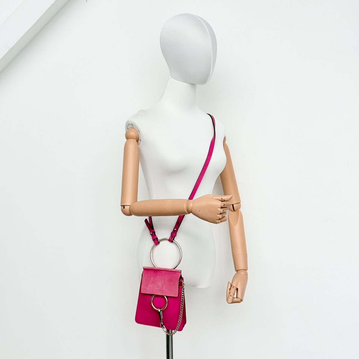 Chloé Small Faye Bracelet Crossbody Bag Fuchsia Pink