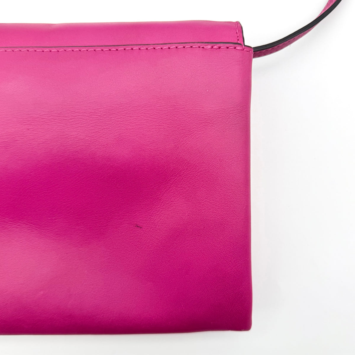 MCM Leather Flap Crossbody Bag Pink