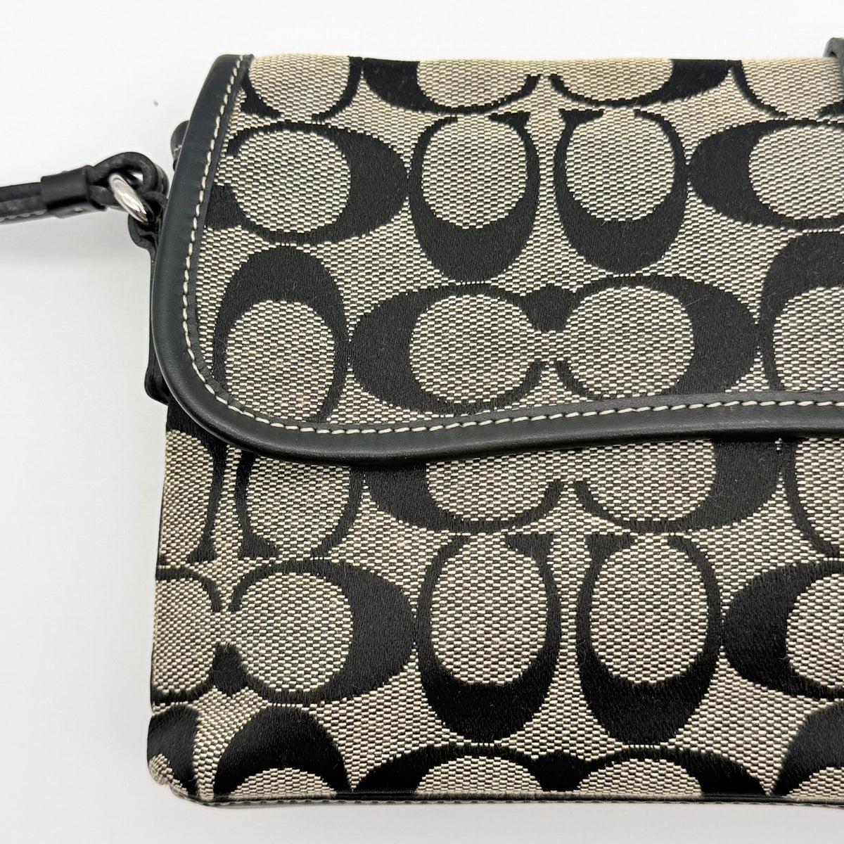 Coach Y2K Demi Clip Baguette Shoulder Bag Grey/Black