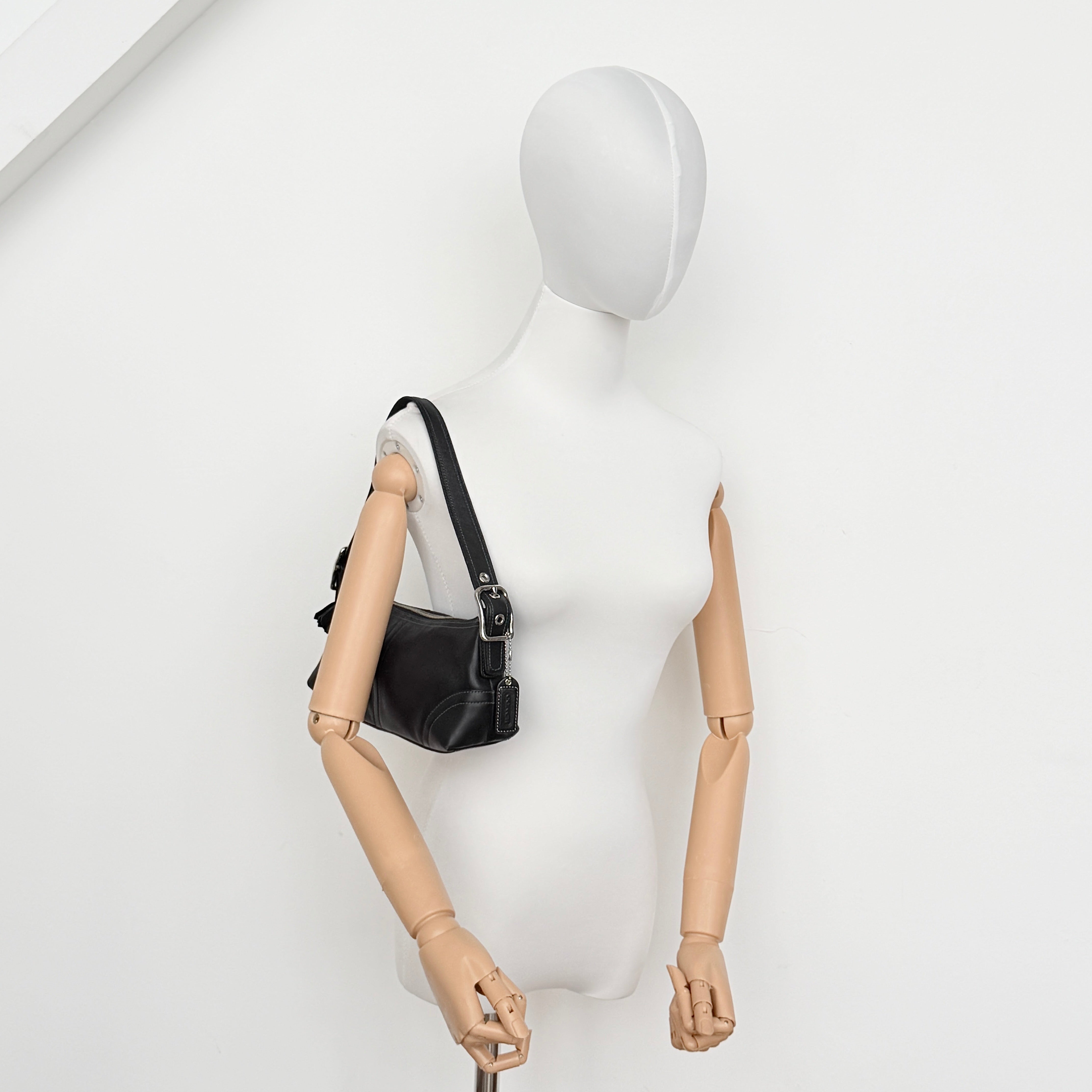 Coach Y2K Hampton Demi Baguette Shoulder Bag Black