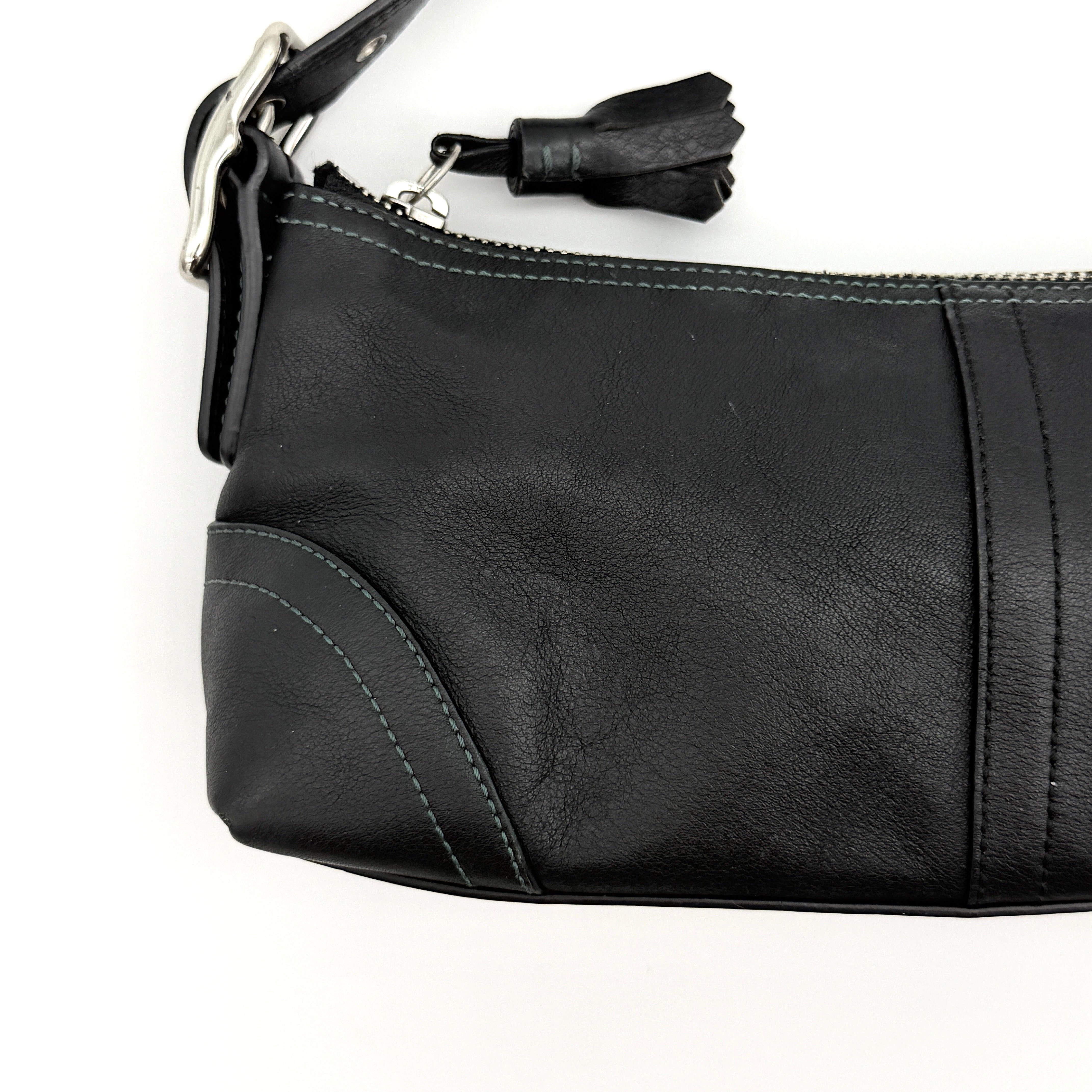 Coach Y2K Hampton Demi Baguette Shoulder Bag Black