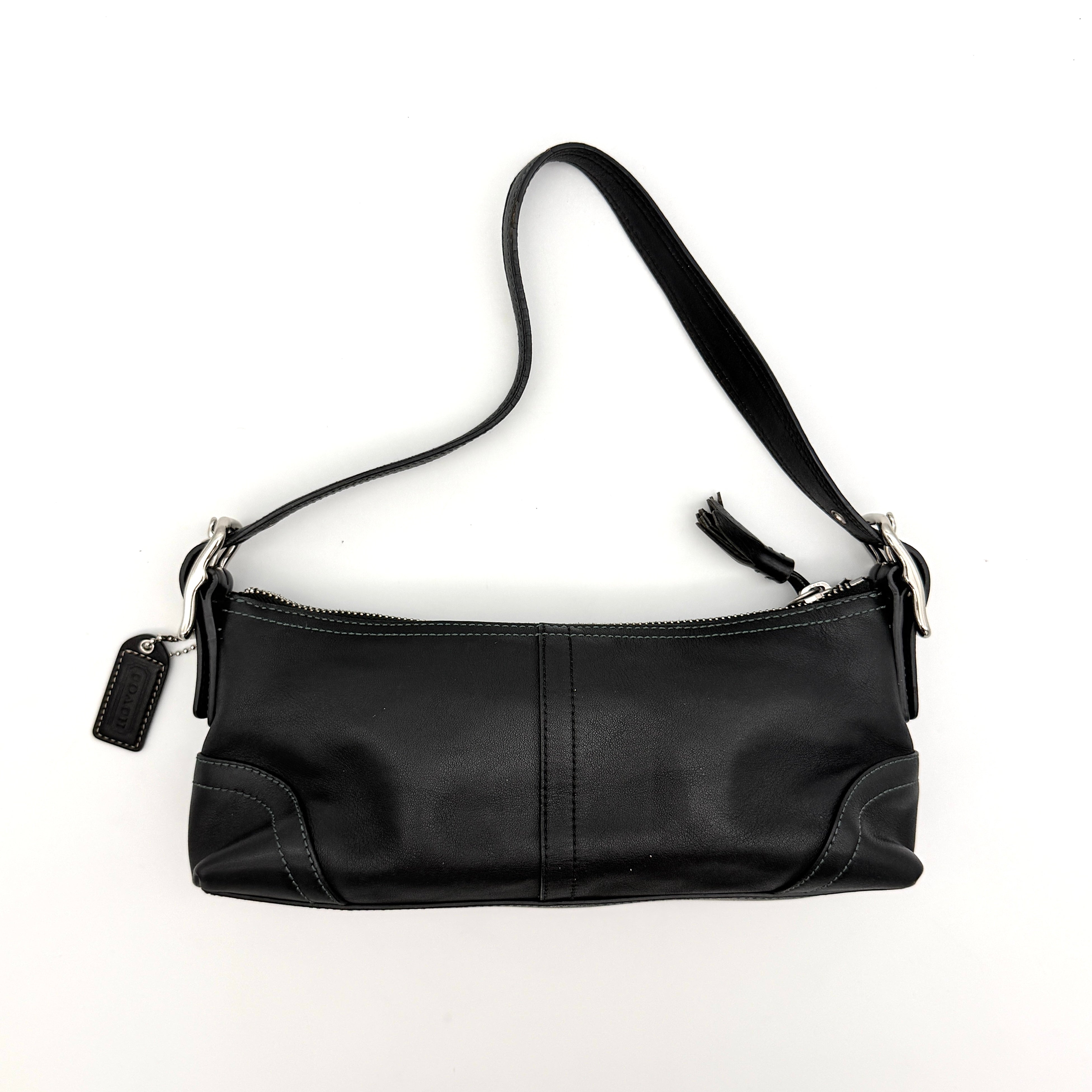 Coach Y2K Hampton Demi Baguette Shoulder Bag Black
