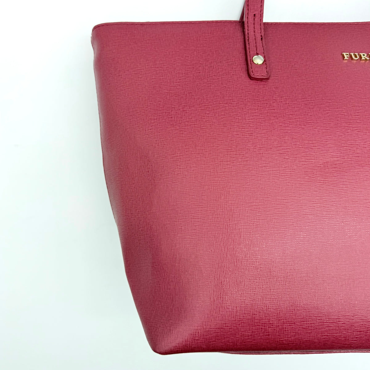 Furla Leather Tote Bag Red