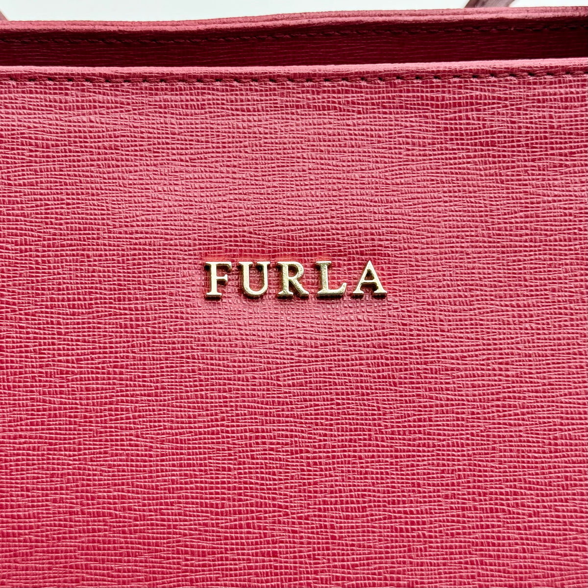 Furla Leather Tote Bag Red